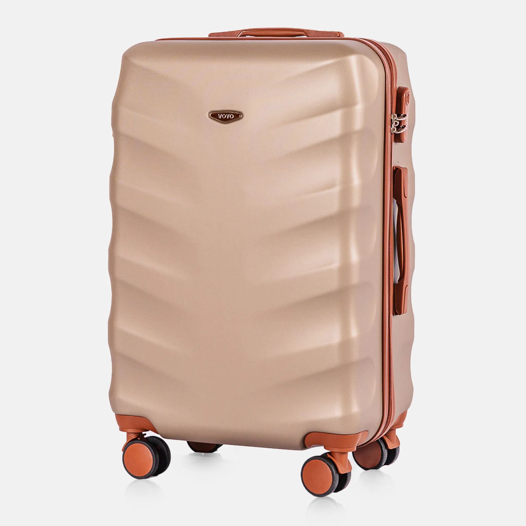 Voyo FJ140 šampanja keskmine reisikohver — ABS-plastik, 66L, 3.3 kg