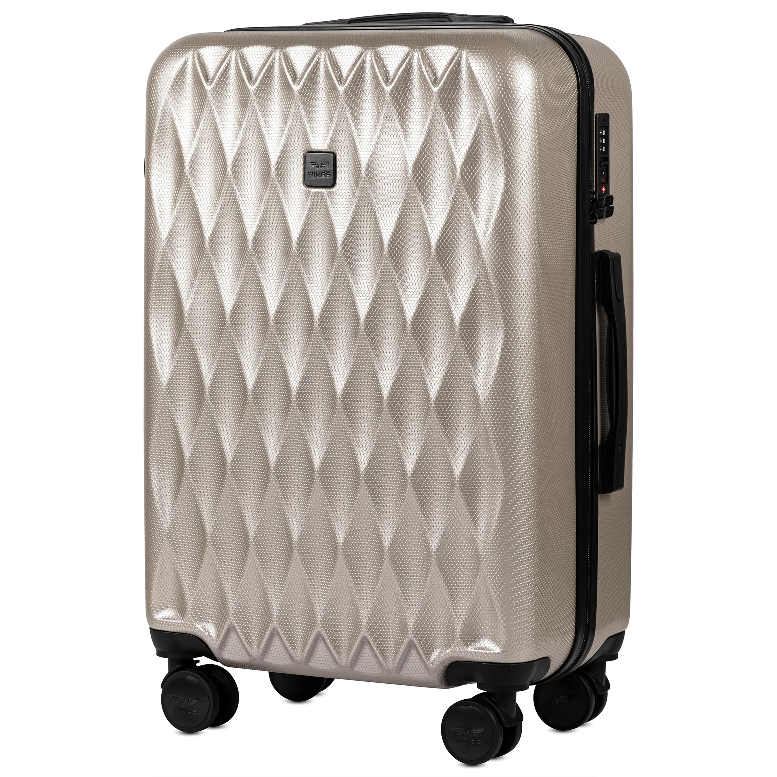 Wings PC190 šampanja keskmine reisikohver — Polükarbonaat, 63L, 3.3 kg