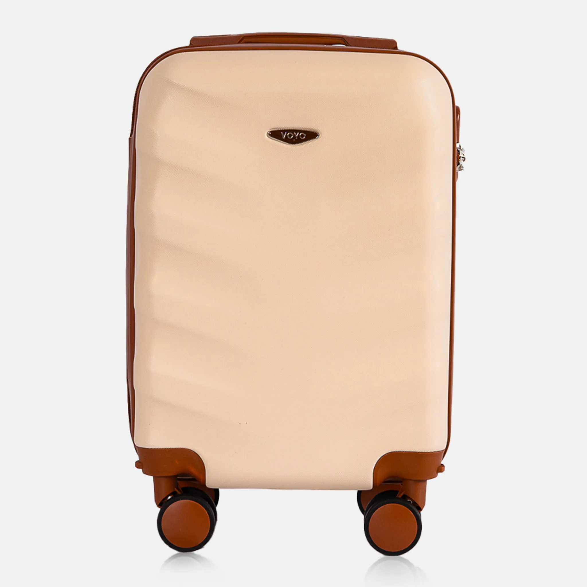 Voyo FJ140 beež mini käsipagasi kohver — ABS-plastik, 28L, 2.4 kg (vaade 2)