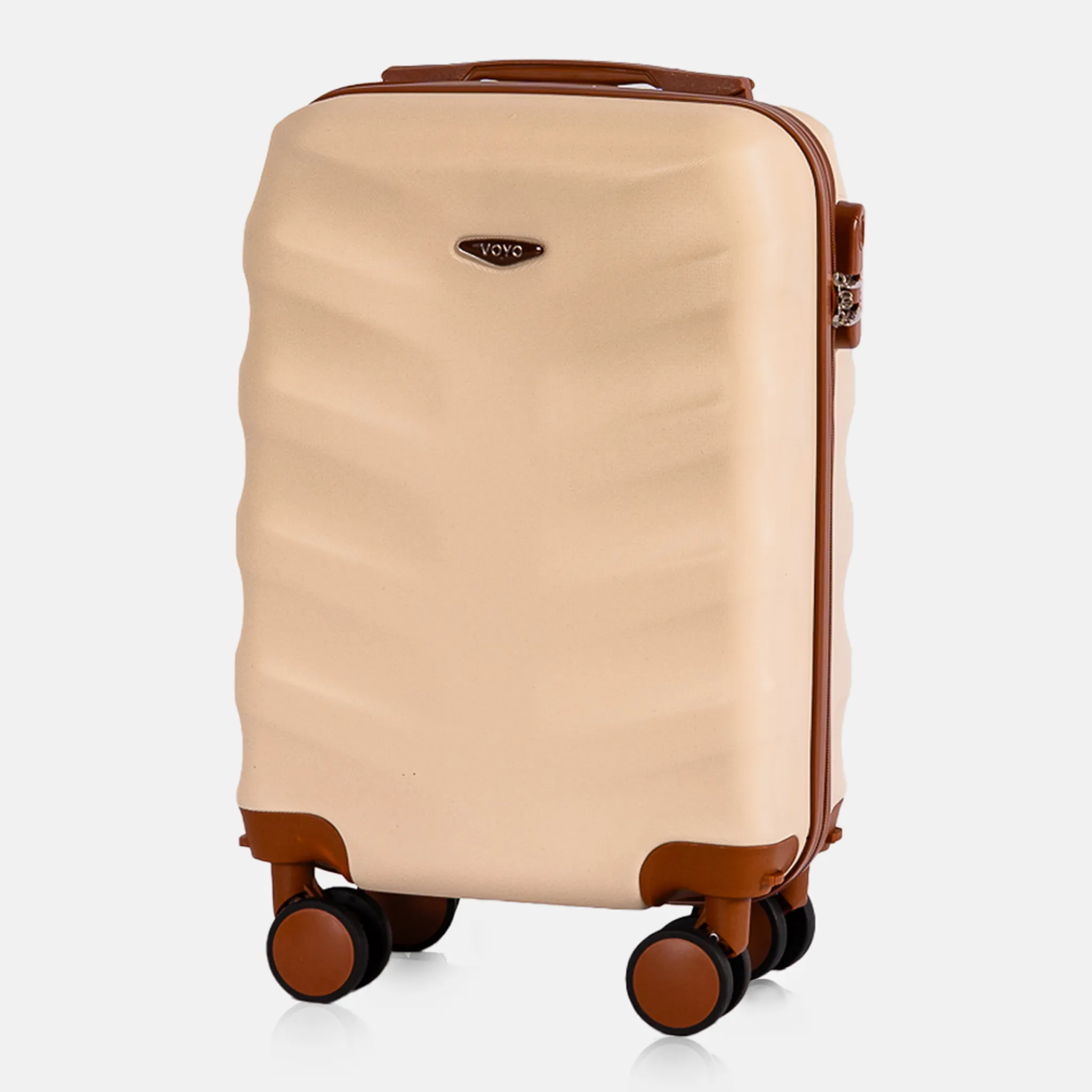 Voyo FJ140 beež mini käsipagasi kohver — ABS-plastik, 28L, 2.4 kg