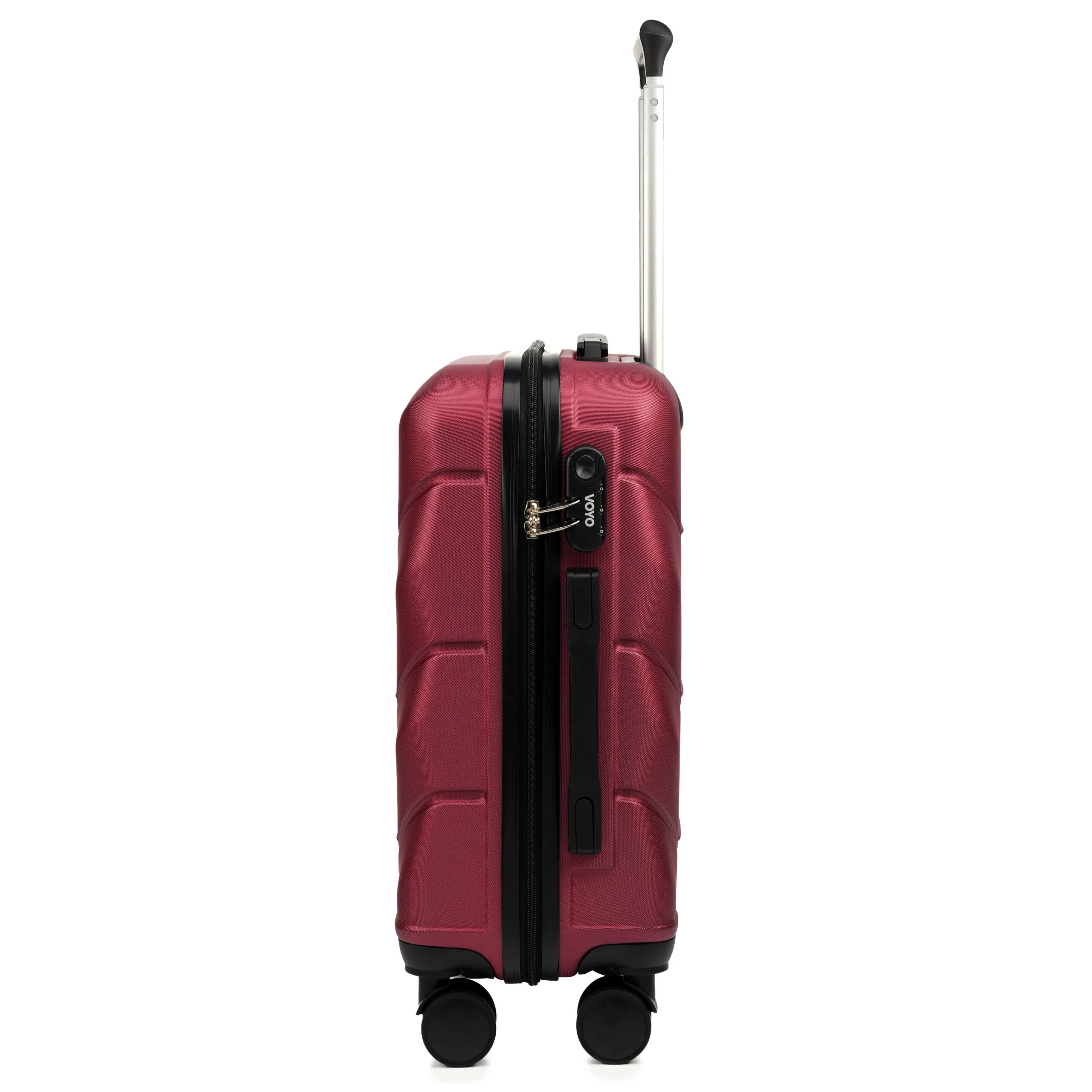 Voyo SK170 Burgundia käsipagasi kohver — ABS, 38L, 2.5 kg (küljelt)