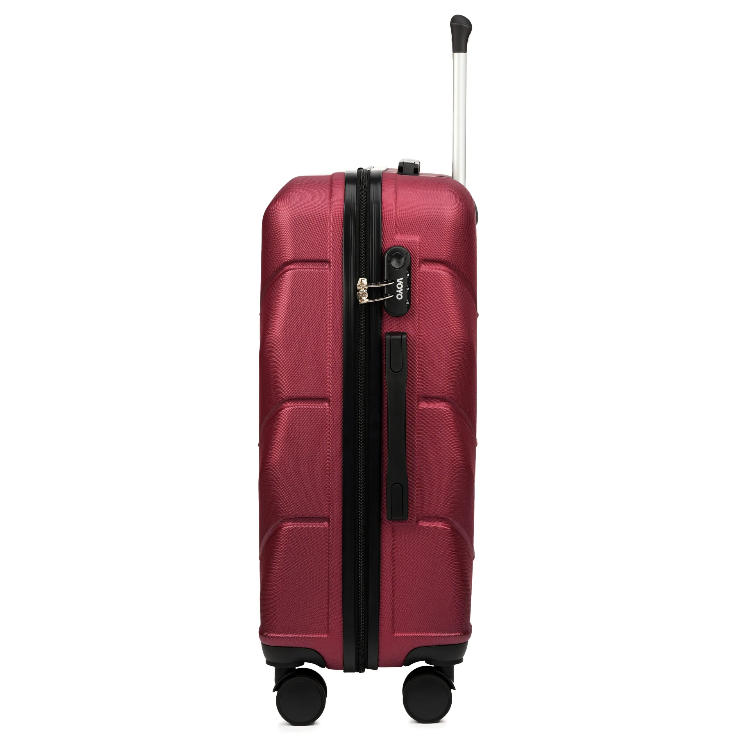 Voyo SK170 Burgundia keskmine reisikohver — ABS, 63L, 3.2 kg (küljelt)