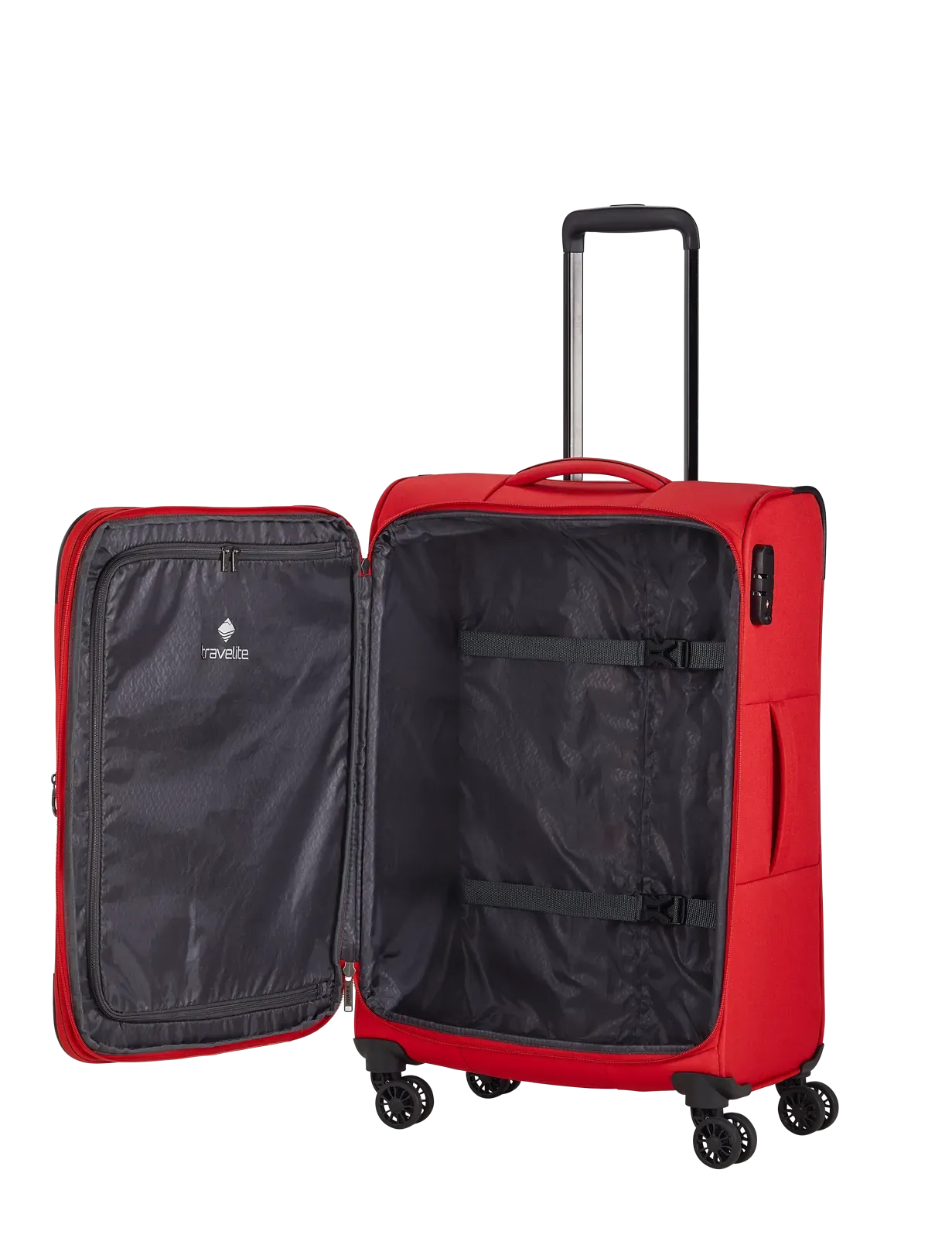 Travelite punane keskmine reisikohver — tekstiil, 2.9 kg (vaade 5)
