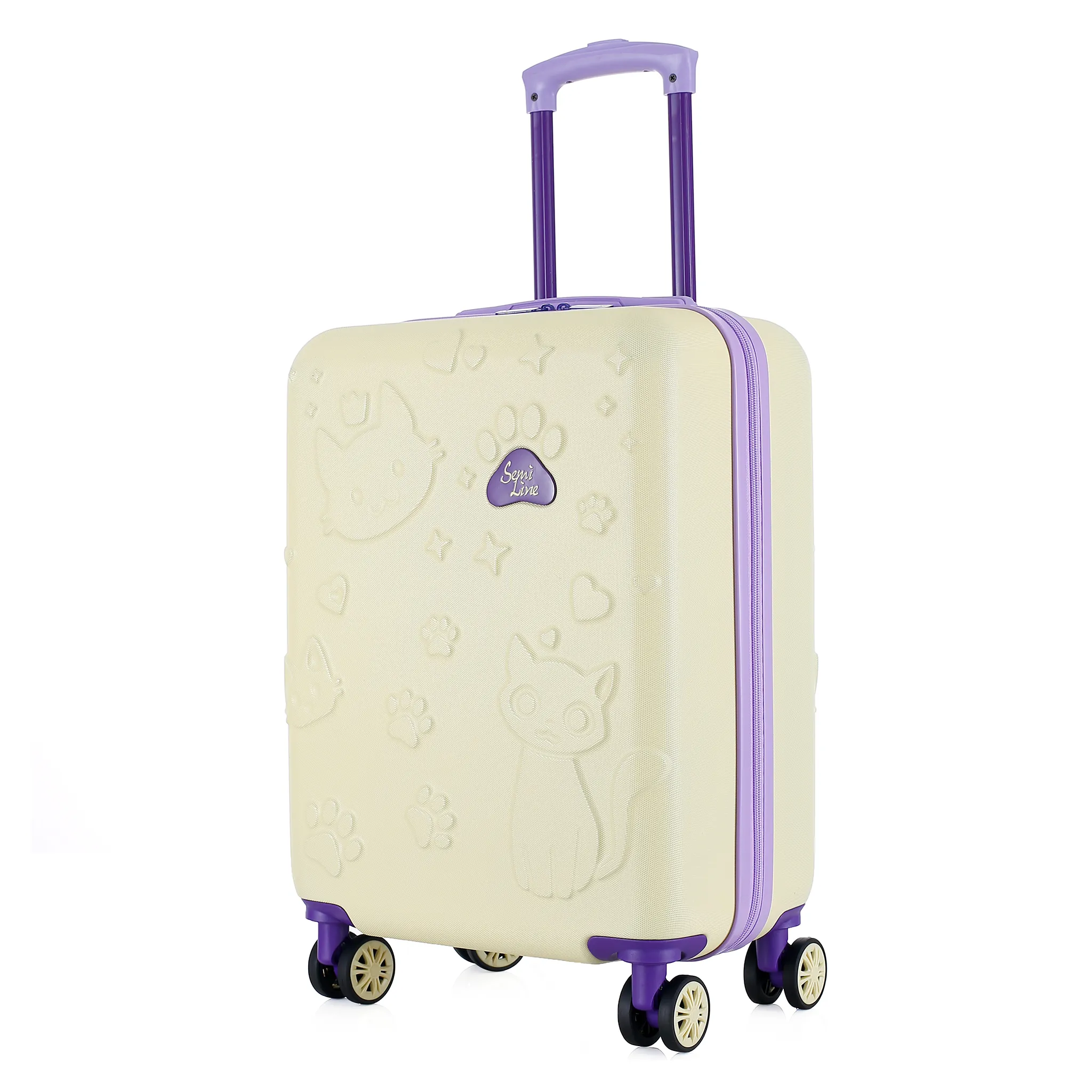 Semi Line valge laste reisikohver — ABS-plastik, 34L, 2.5 kg