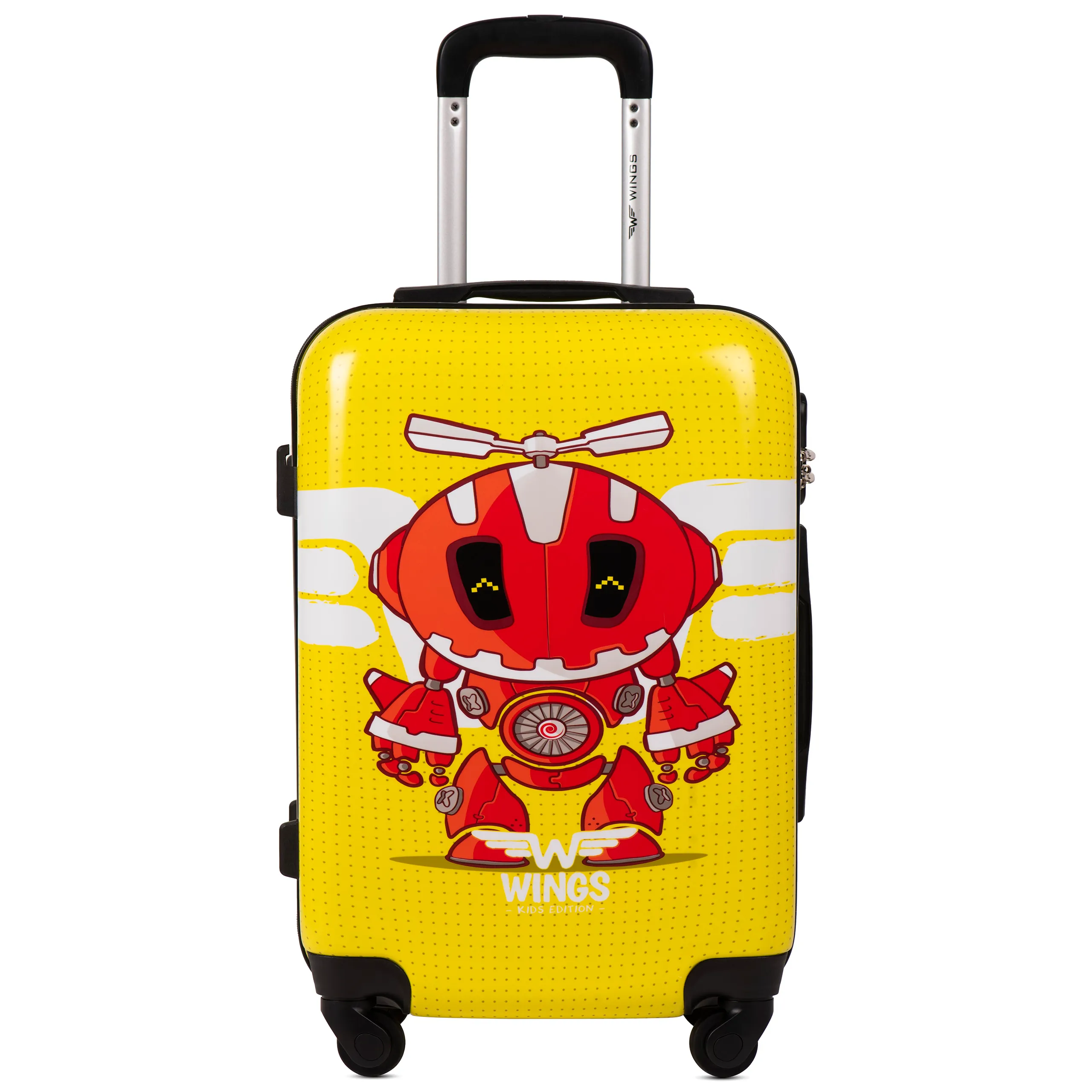 Wings PC-KD01 Kollane käsipagasi kohver — Polükarbonaat, 38L, 2.6 kg (vaade 2)