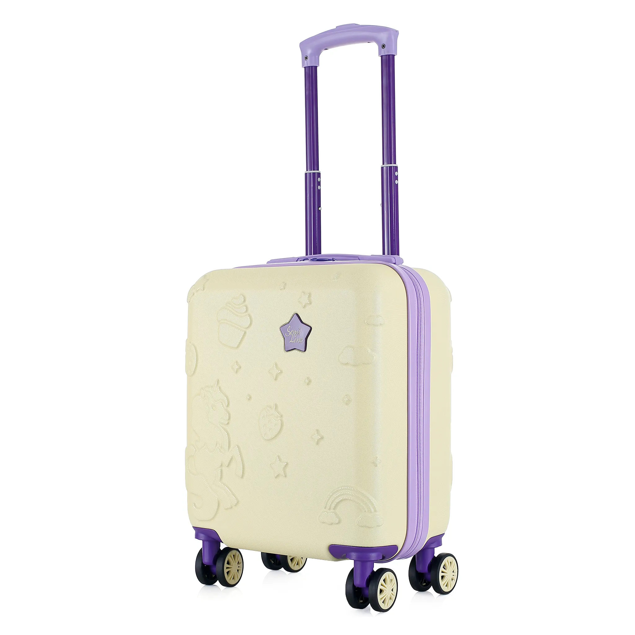 Semi Line valge laste reisikohver — ABS-plastik, 19L, 2.1 kg