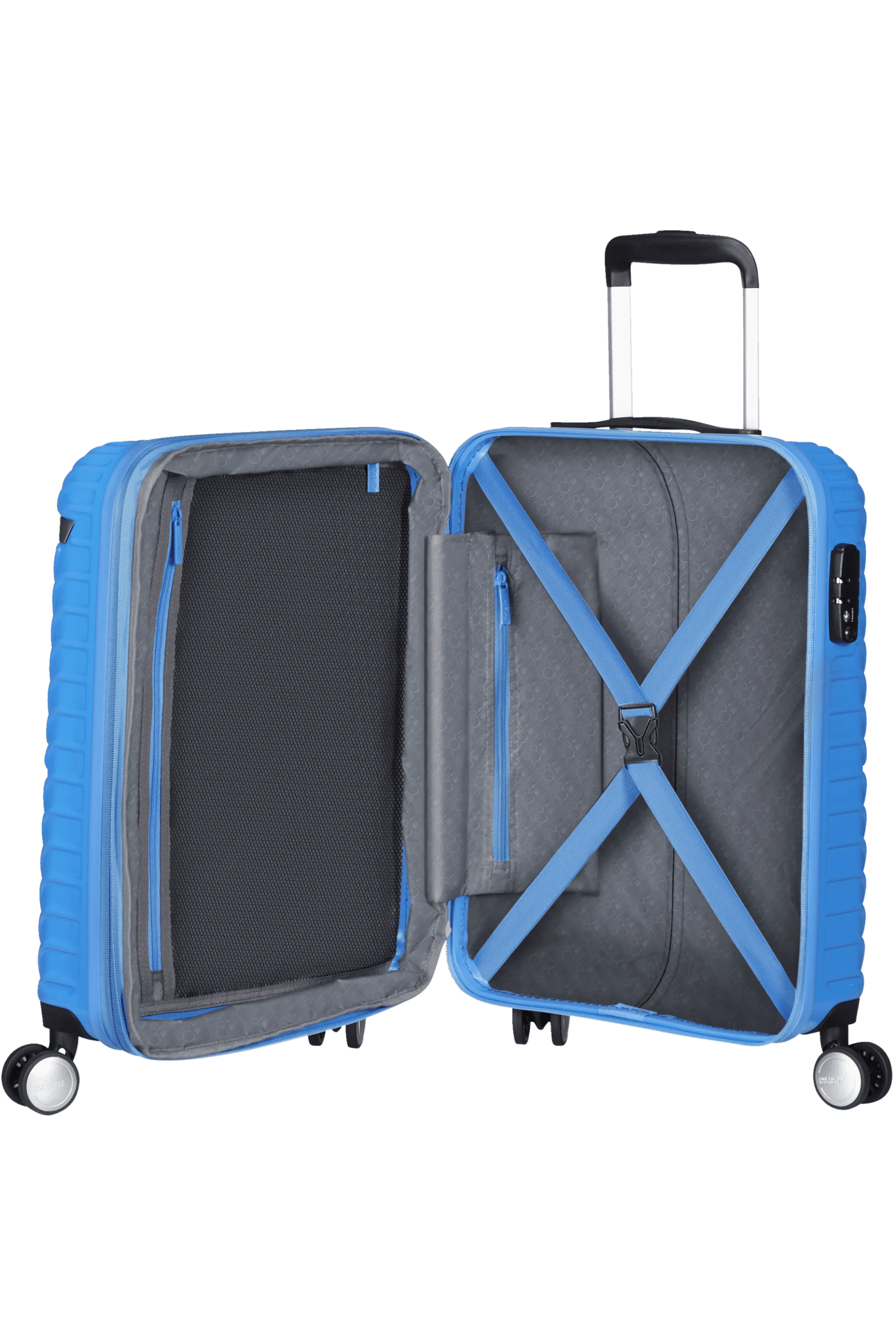 American Tourister sinine käsipagasi kohver — ABS, 38L, 2.7 kg (vaade 6)
