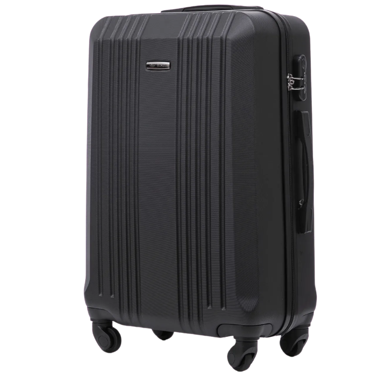 Wings KST01 must keskmine reisikohver — ABS-plastik, 63L, 3.2 kg