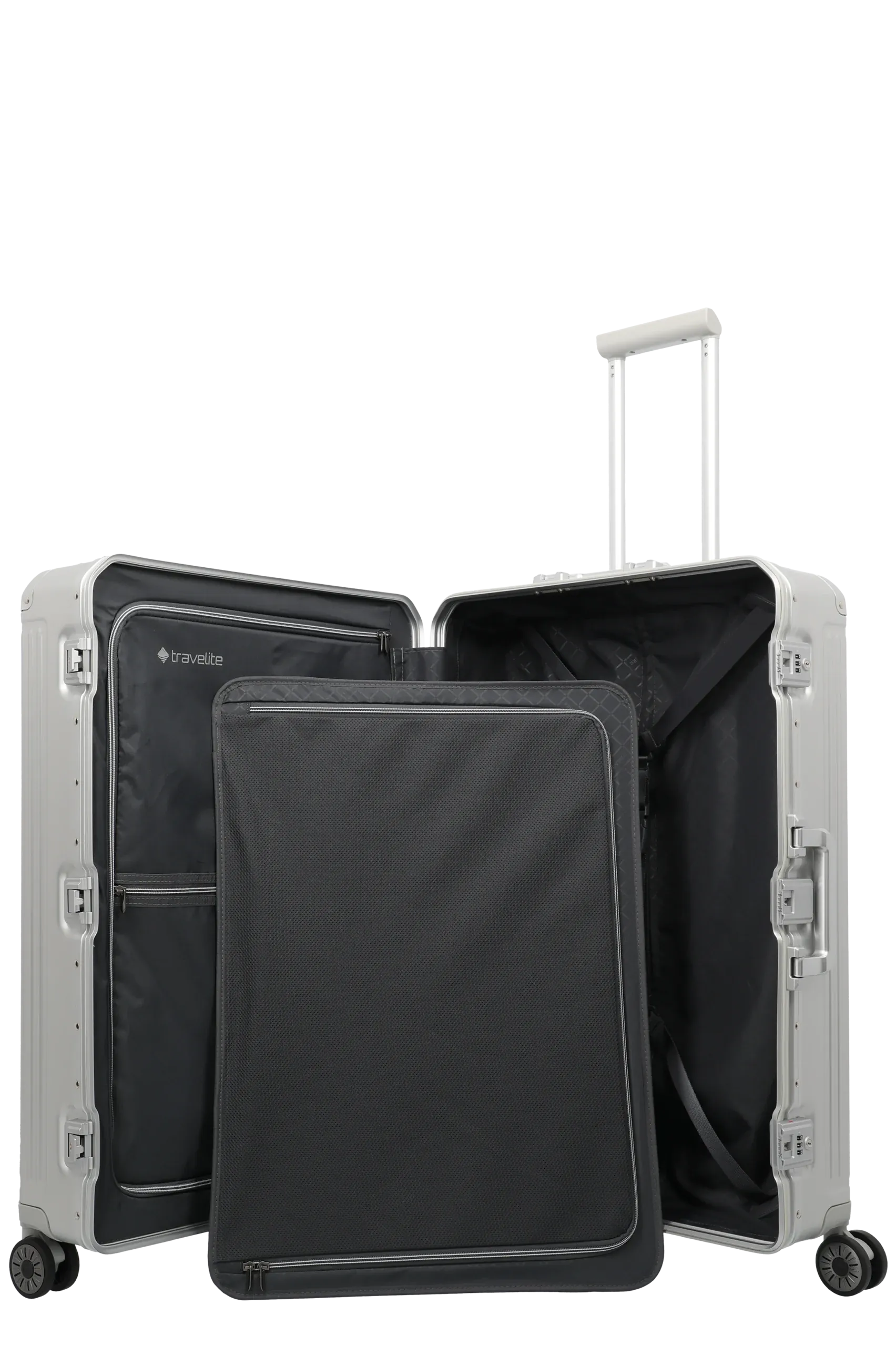 Travelite hõbedane suur reisikohver — Alumiinium, 100L, 6.7 kg (vaade 8)