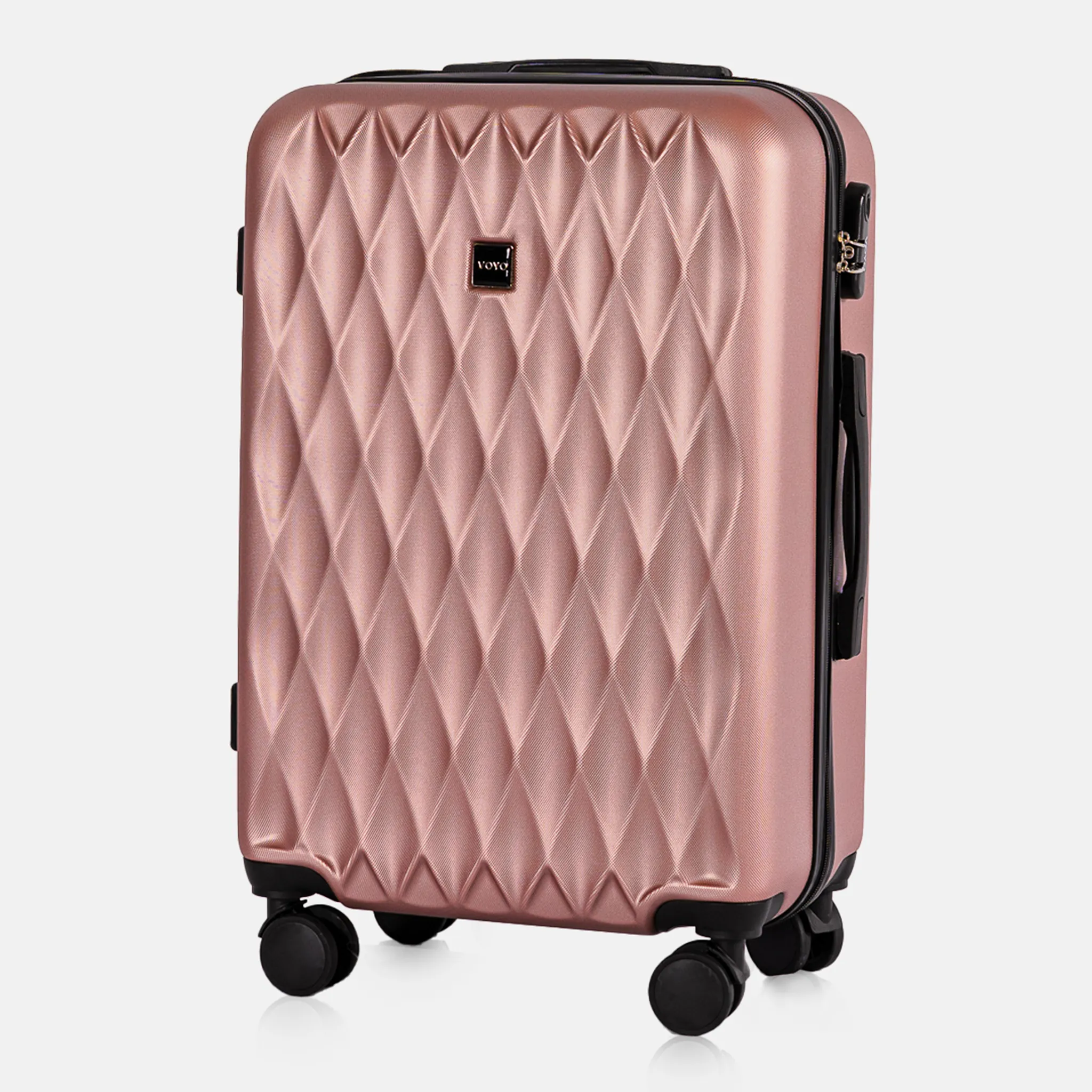 Voyo NV290 rose gold keskmine reisikohver — ABS-plastik, 66L, 3.3 kg