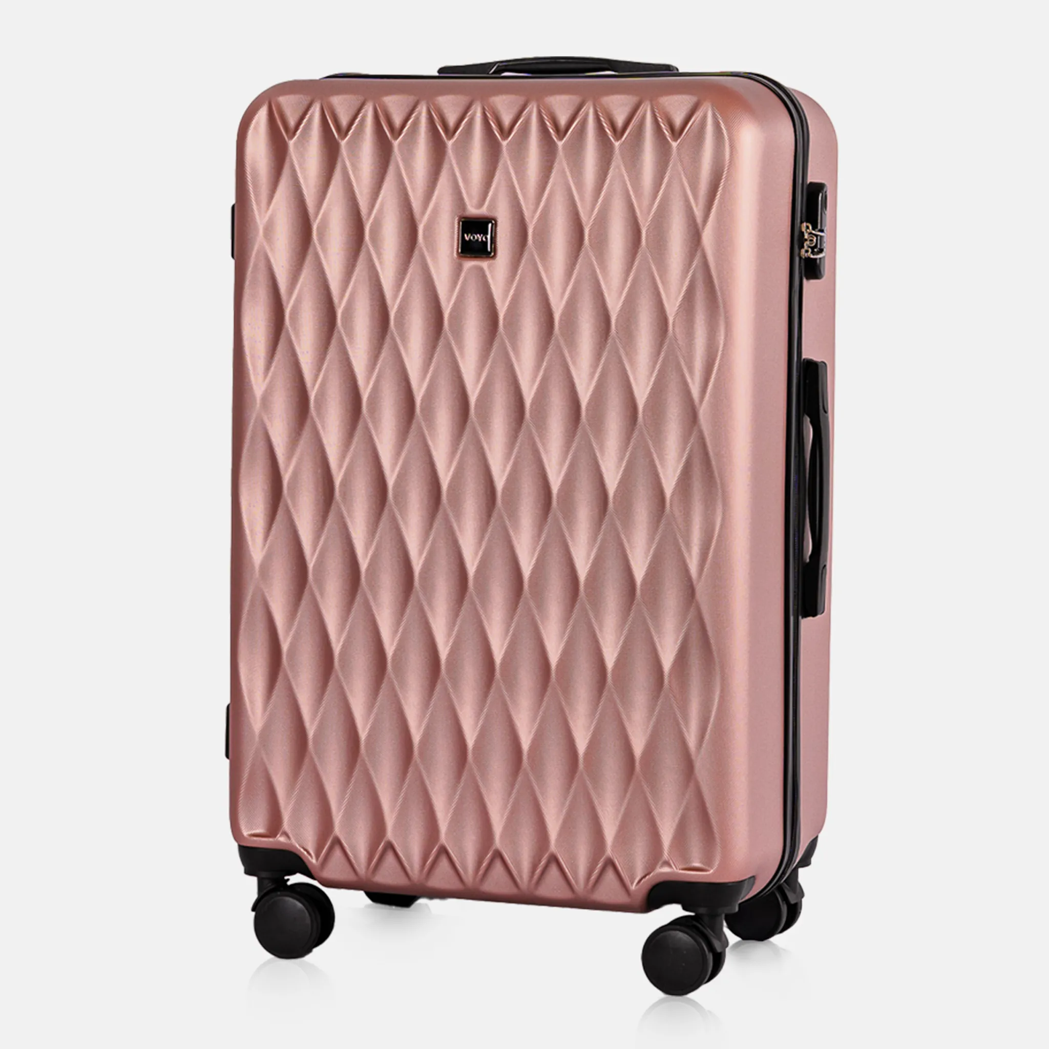 Voyo NV290 rose gold suur reisikohver — ABS-plastik, 102L, 4.3 kg