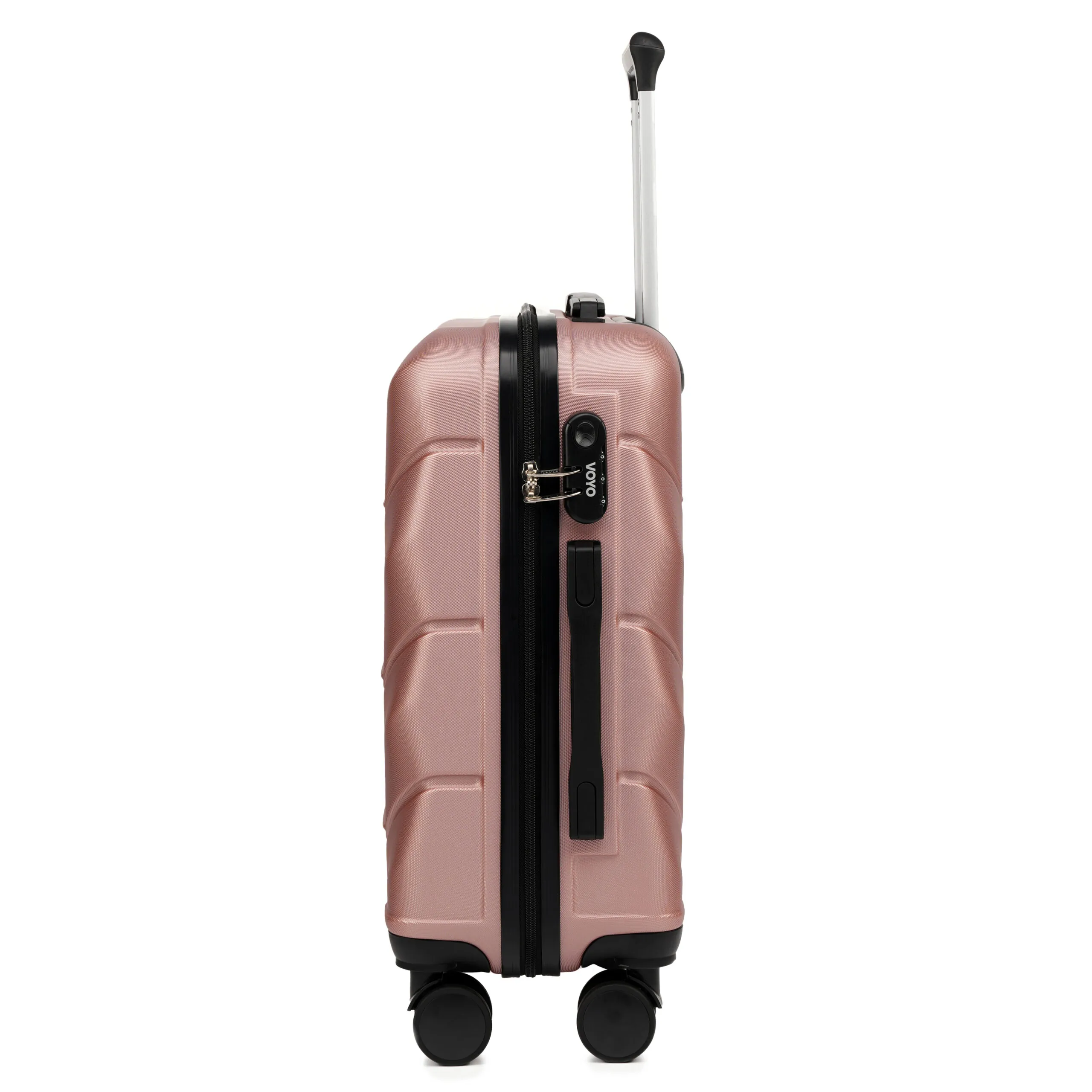 Voyo SK170 rose gold käsipagasi kohver — ABS, 38L, 2.5 kg (küljelt)