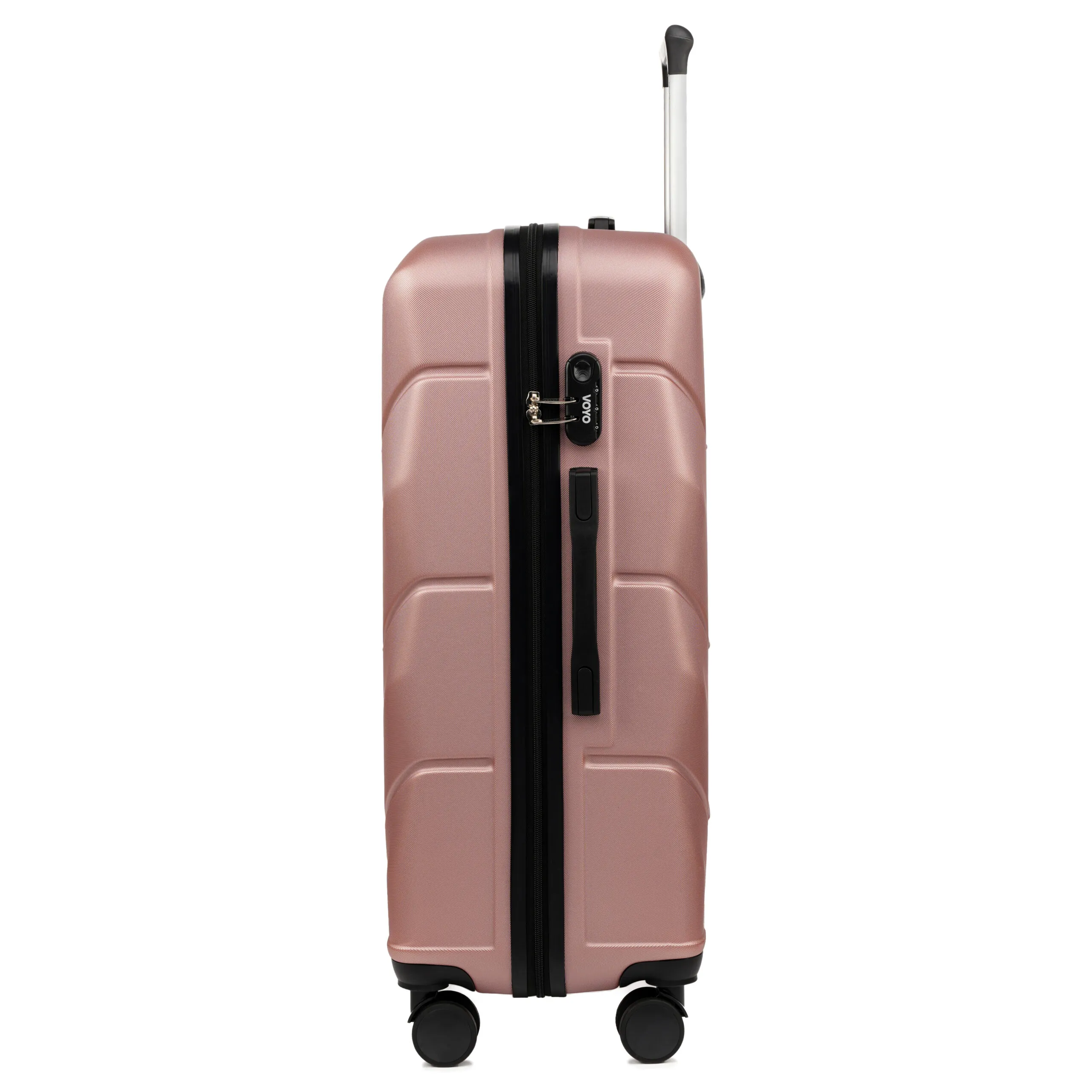 Voyo SK170 rose gold suur reisikohver — ABS, 97L, 3.8 kg (küljelt)