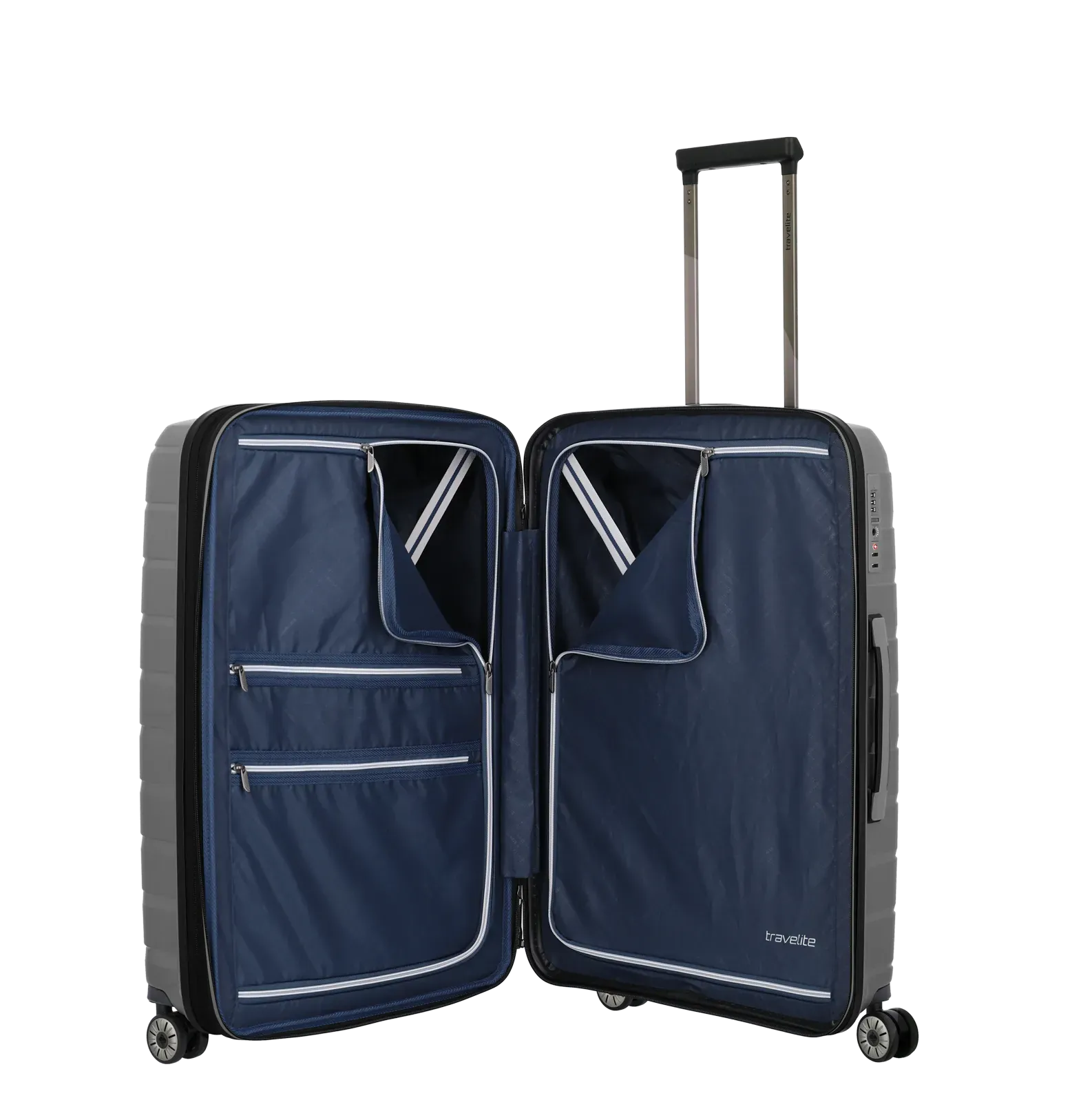 Travelite pelēks vidējais koferis — Polüpropüleen, 3.2 kg (skats 6)