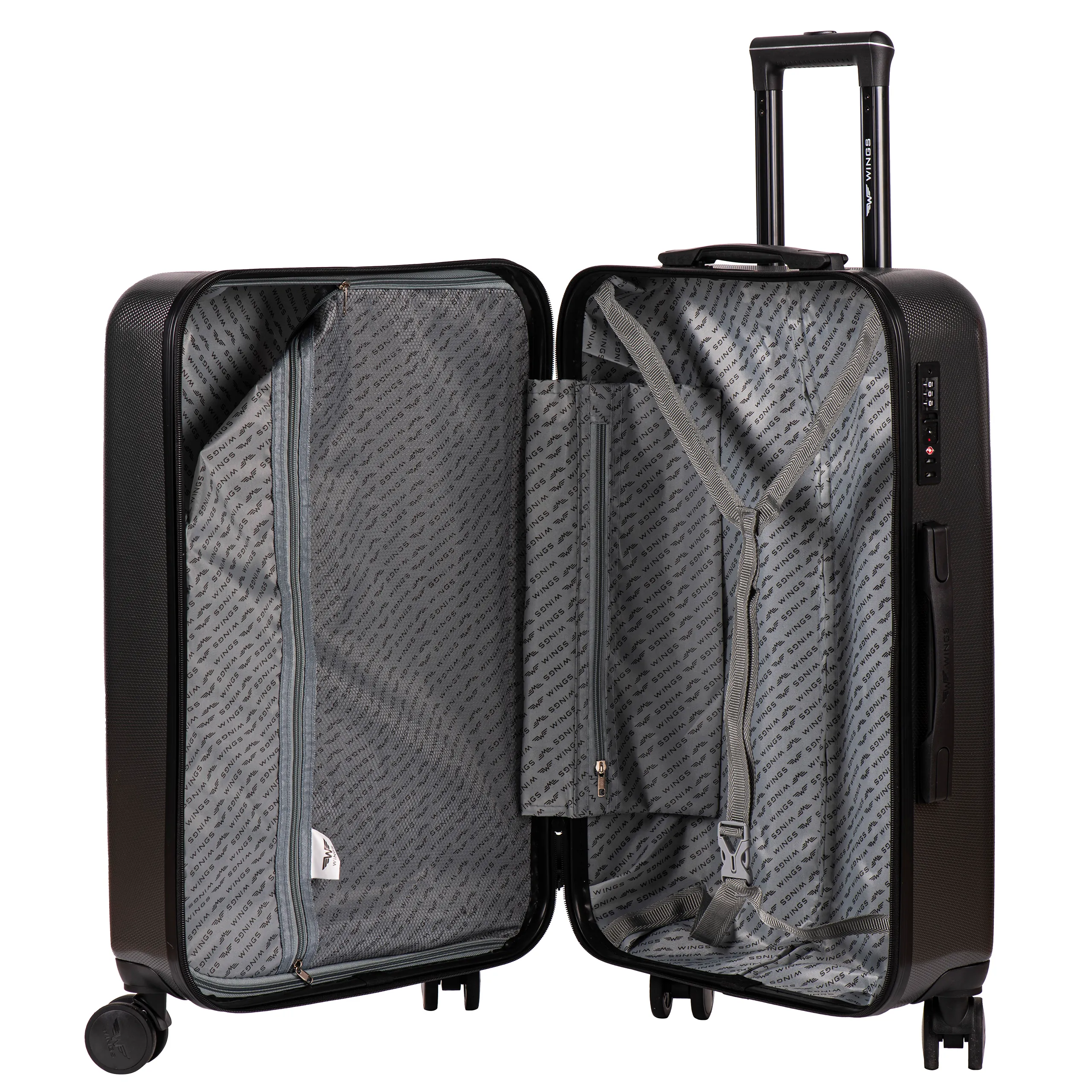 Wings PC190 šampanietis vidējais koferis — Polükarbonaat, 63L, 3.3 kg (skats 10)