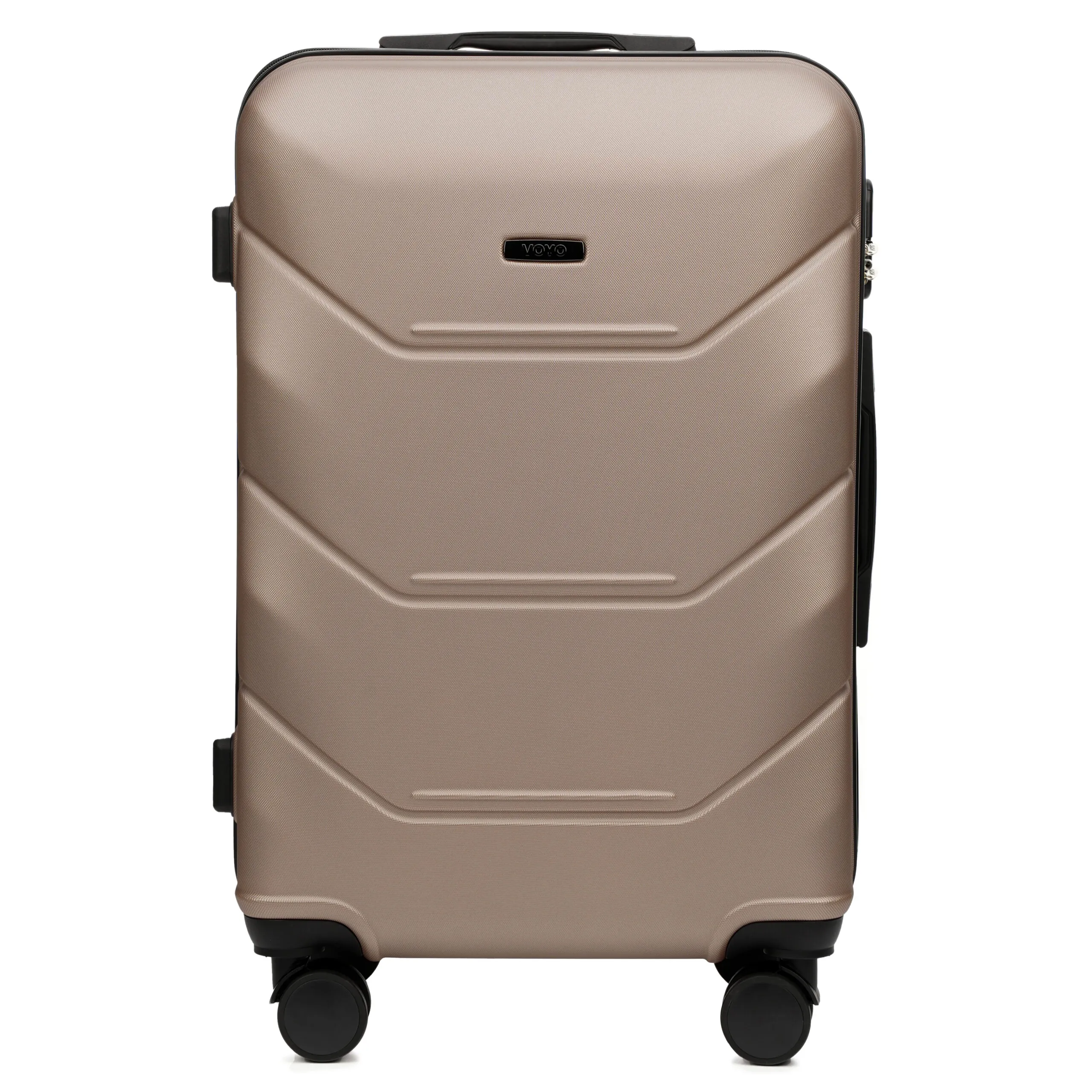 Voyo SK170 šampanietis vidējais koferis — ABS, 63L, 3.2 kg (no priekšas)