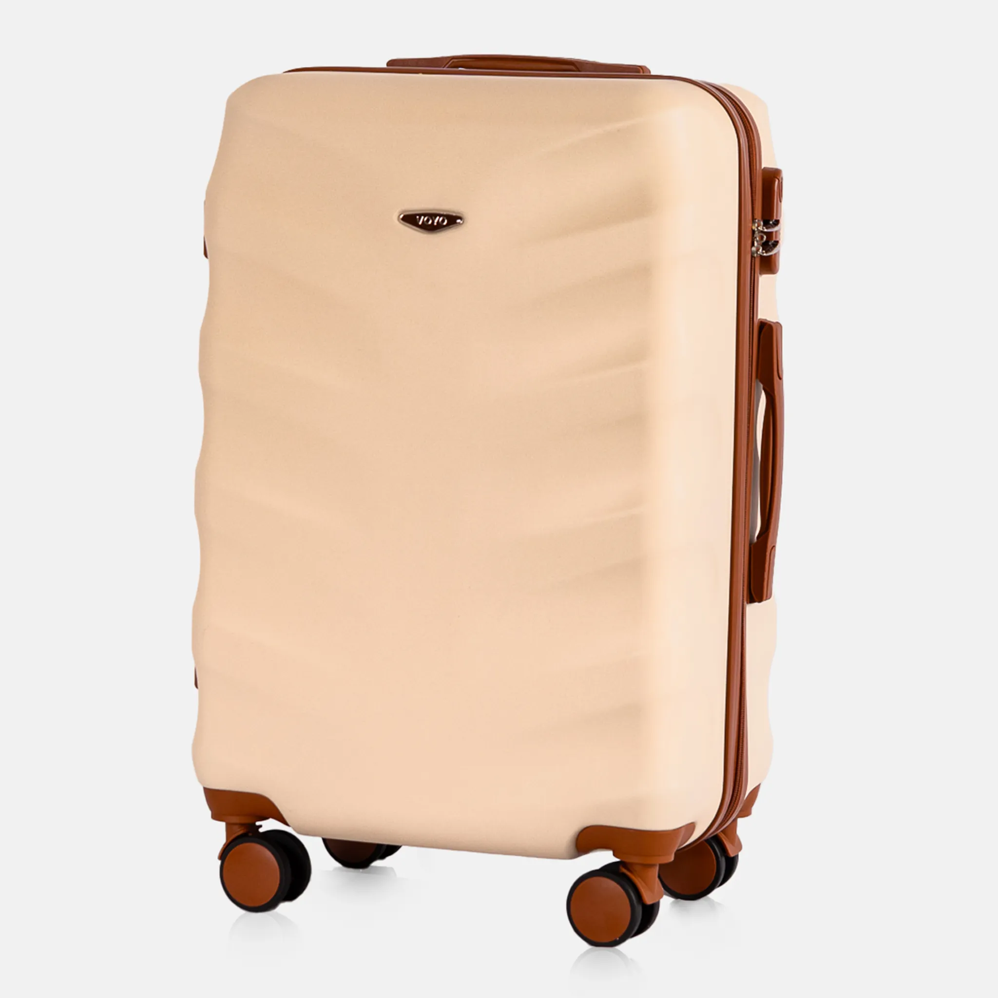 Voyo FJ140 bēšs vidējais koferis — ABS plastmasa, 66L, 3.3 kg