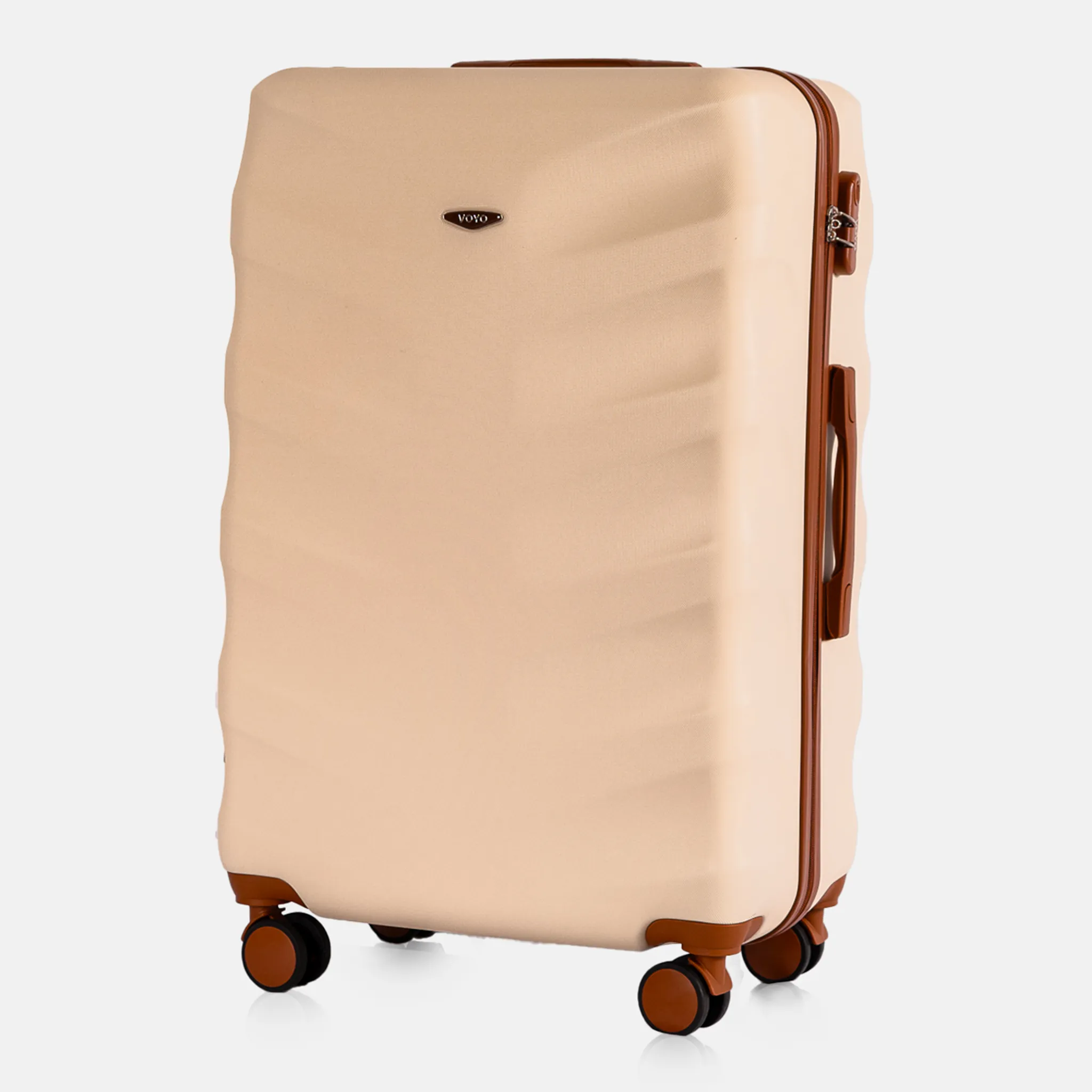 Voyo FJ140 bēšs liels koferis — ABS plastmasa, 102L, 4.3 kg