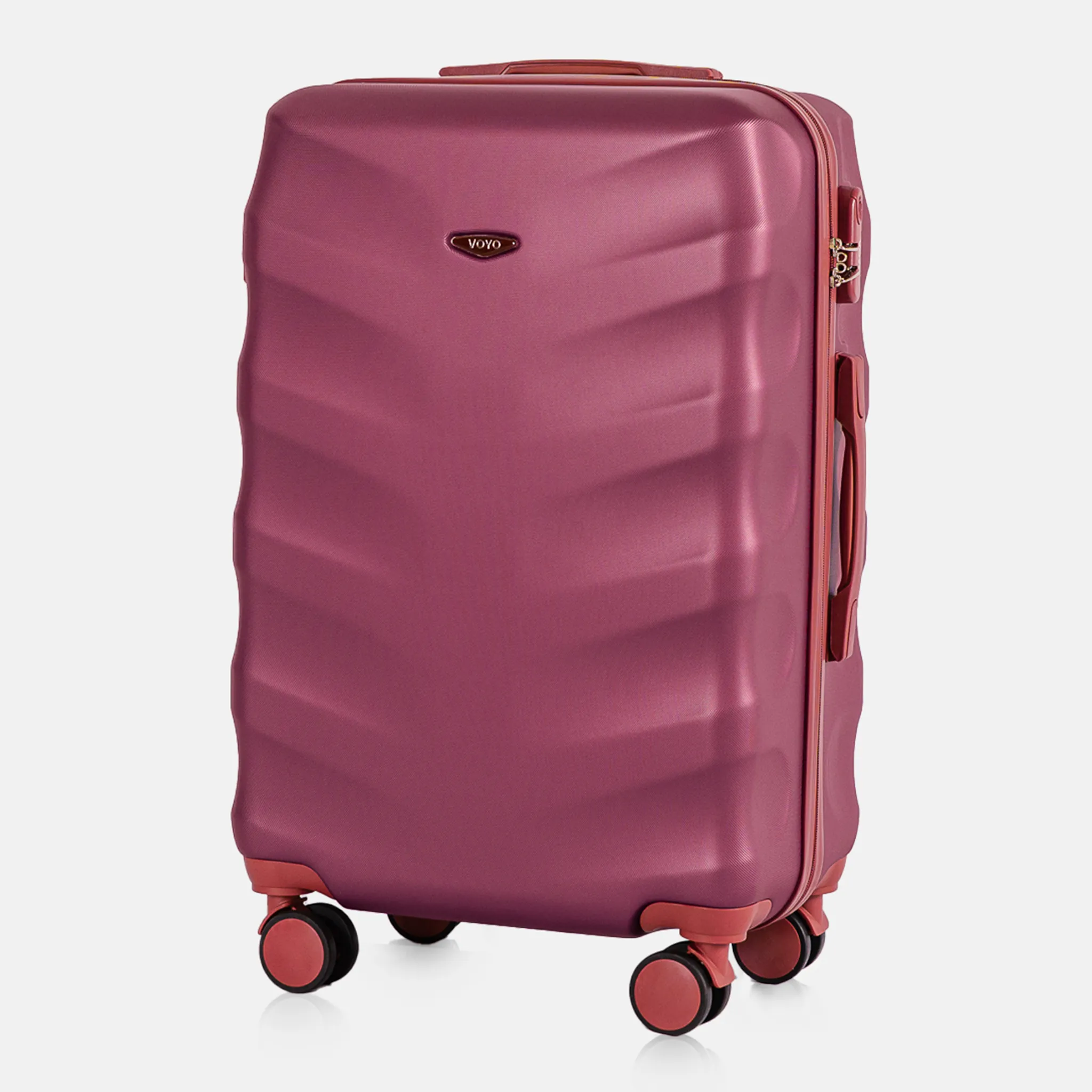 Voyo FJ140 Burgundia vidējais koferis — ABS plastmasa, 66L, 3.3 kg