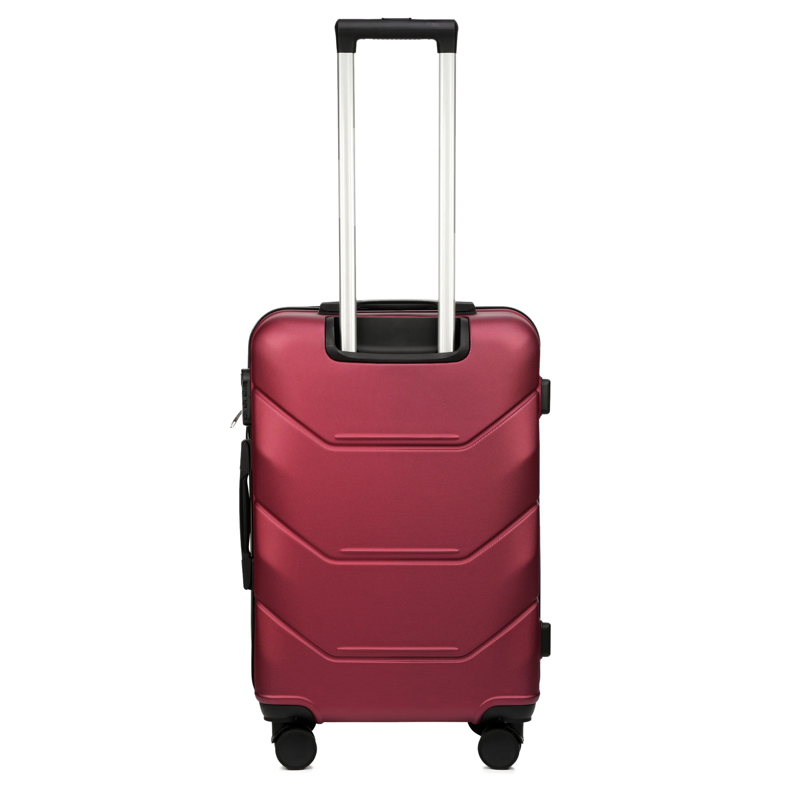 Voyo SK170 Burgundia vidējais koferis — ABS, 63L, 3.2 kg (no aizmugures)