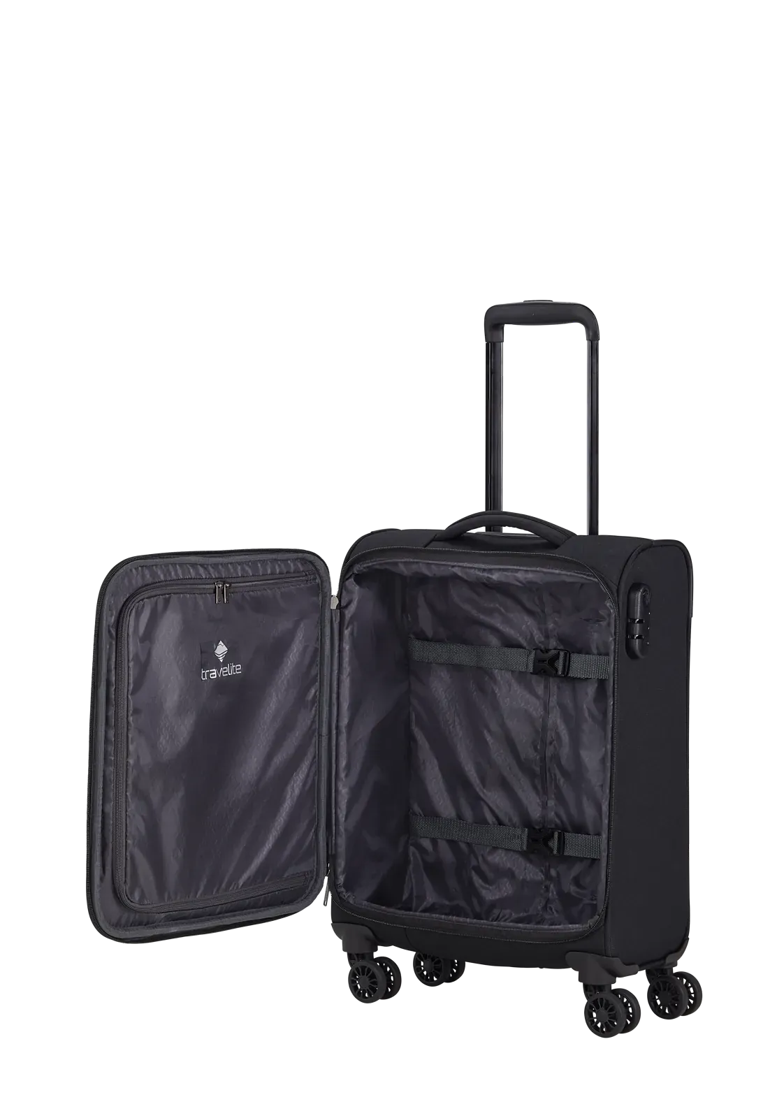 Travelite melns rokas bagāžas koferis — audums, 34L, 2.4 kg (skats 6)