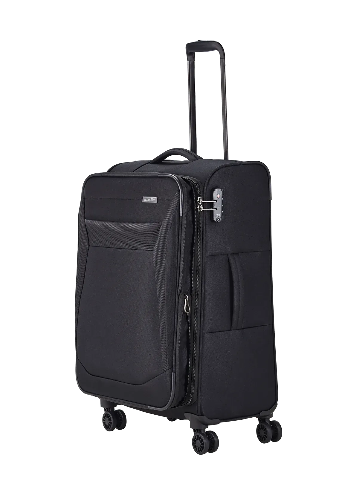 Travelite melns vidējais koferis — audums, 2.9 kg (skats 10)