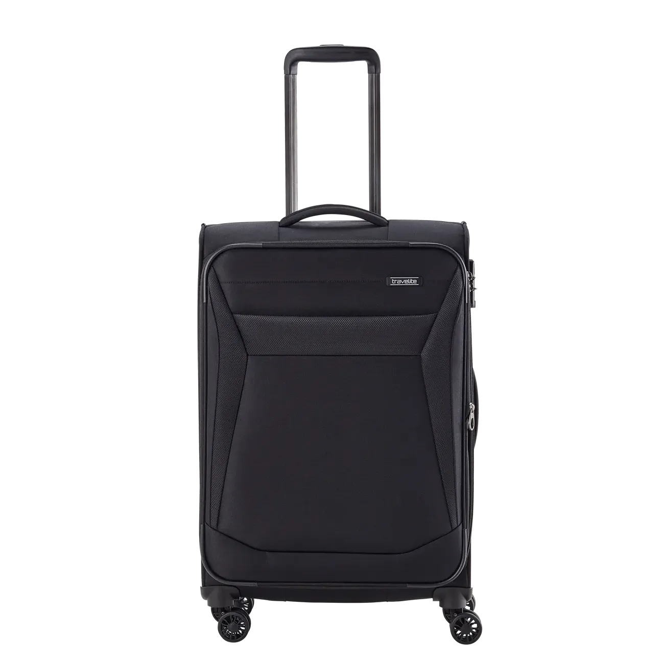 Travelite melns vidējais koferis — audums, 2.9 kg