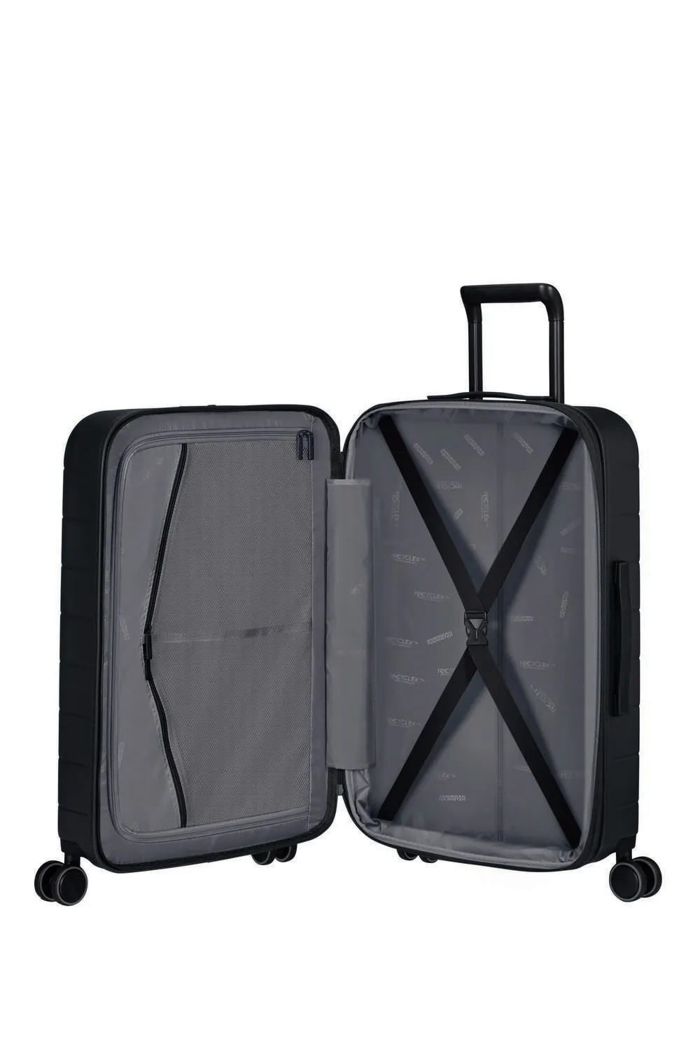 American Tourister MC7*61 melns vidējais koferis — Polükarbonaat, 64L, 3.6 kg (skats 4)