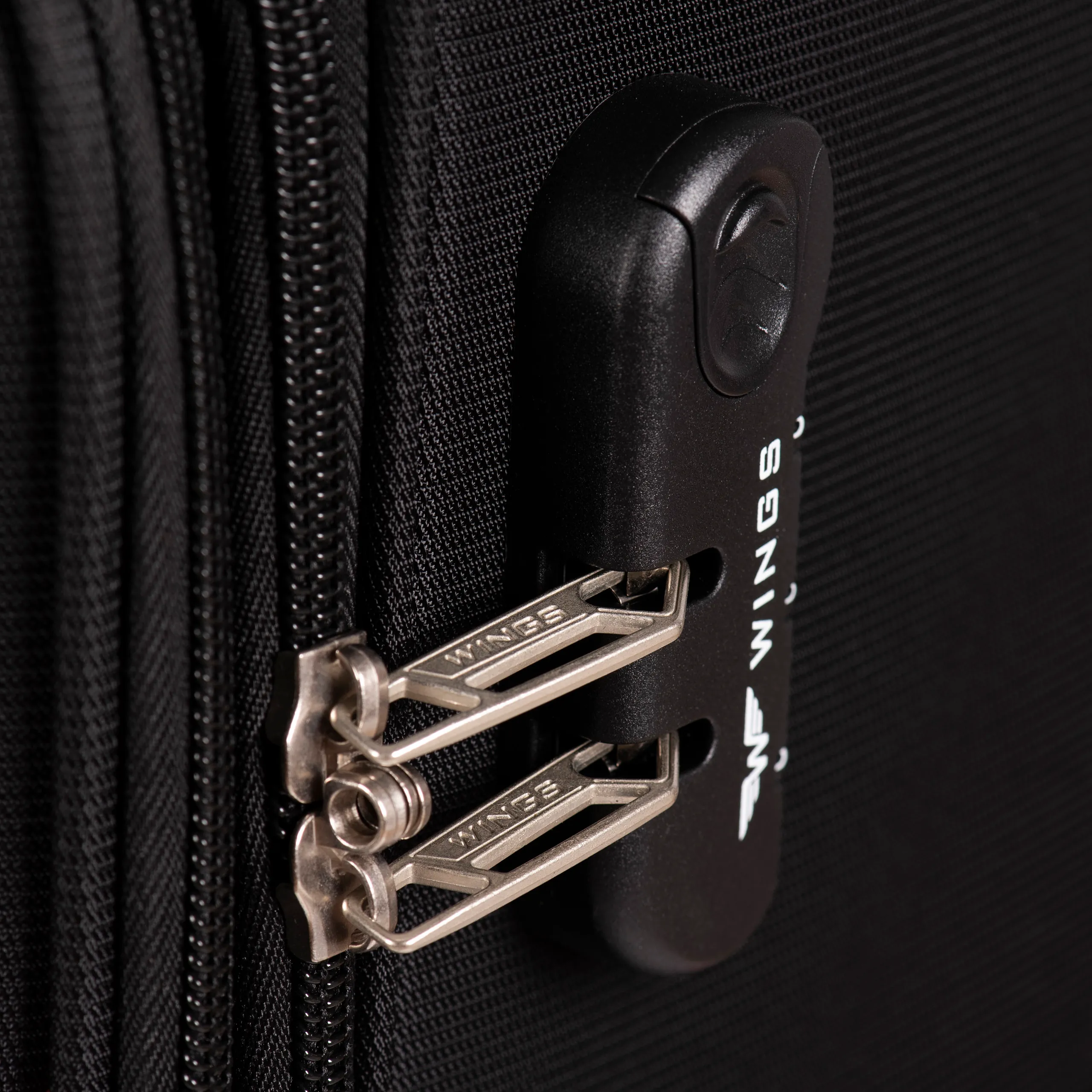 Wings DPR01 pelēks rokas bagāžas koferis — poliesters, 40L, 2.7 kg (skats 9)