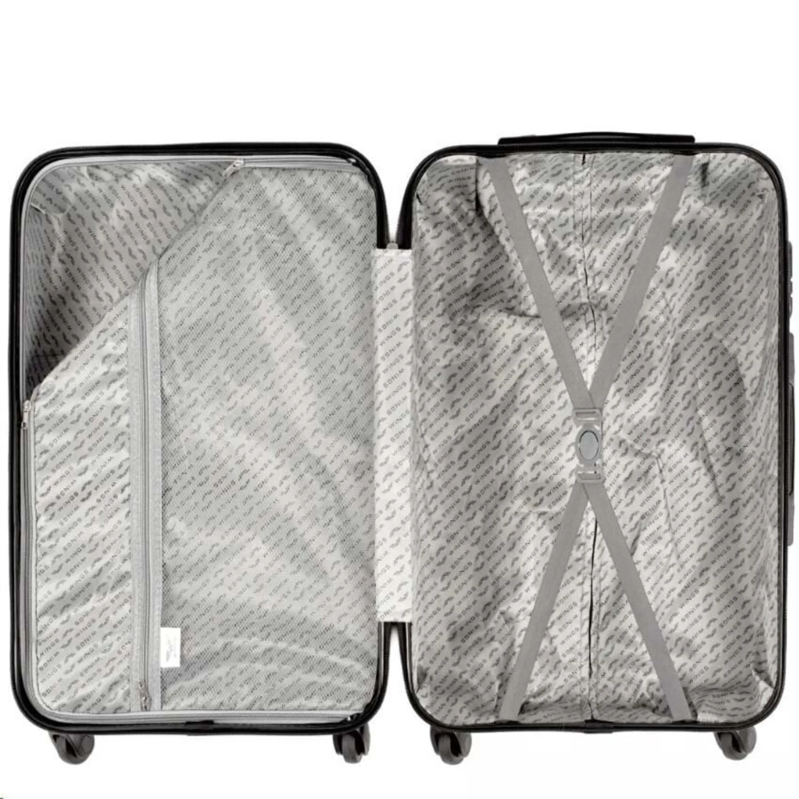 Wings 19196 pelēks vidējais koferis — ABS, 63L, 3.4 kg (skats 3)