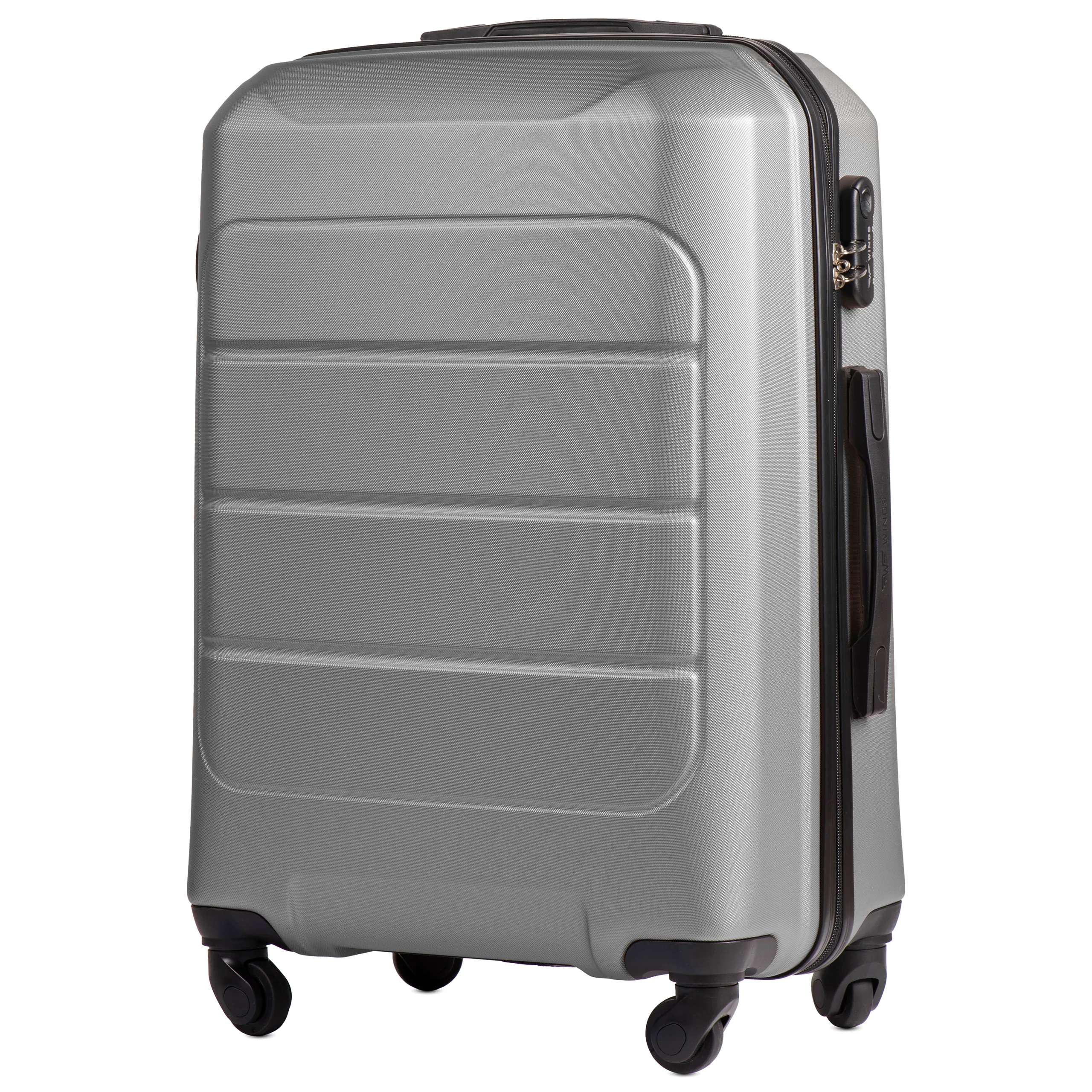 Wings 19196 pelēks vidējais koferis — ABS, 63L, 3.4 kg