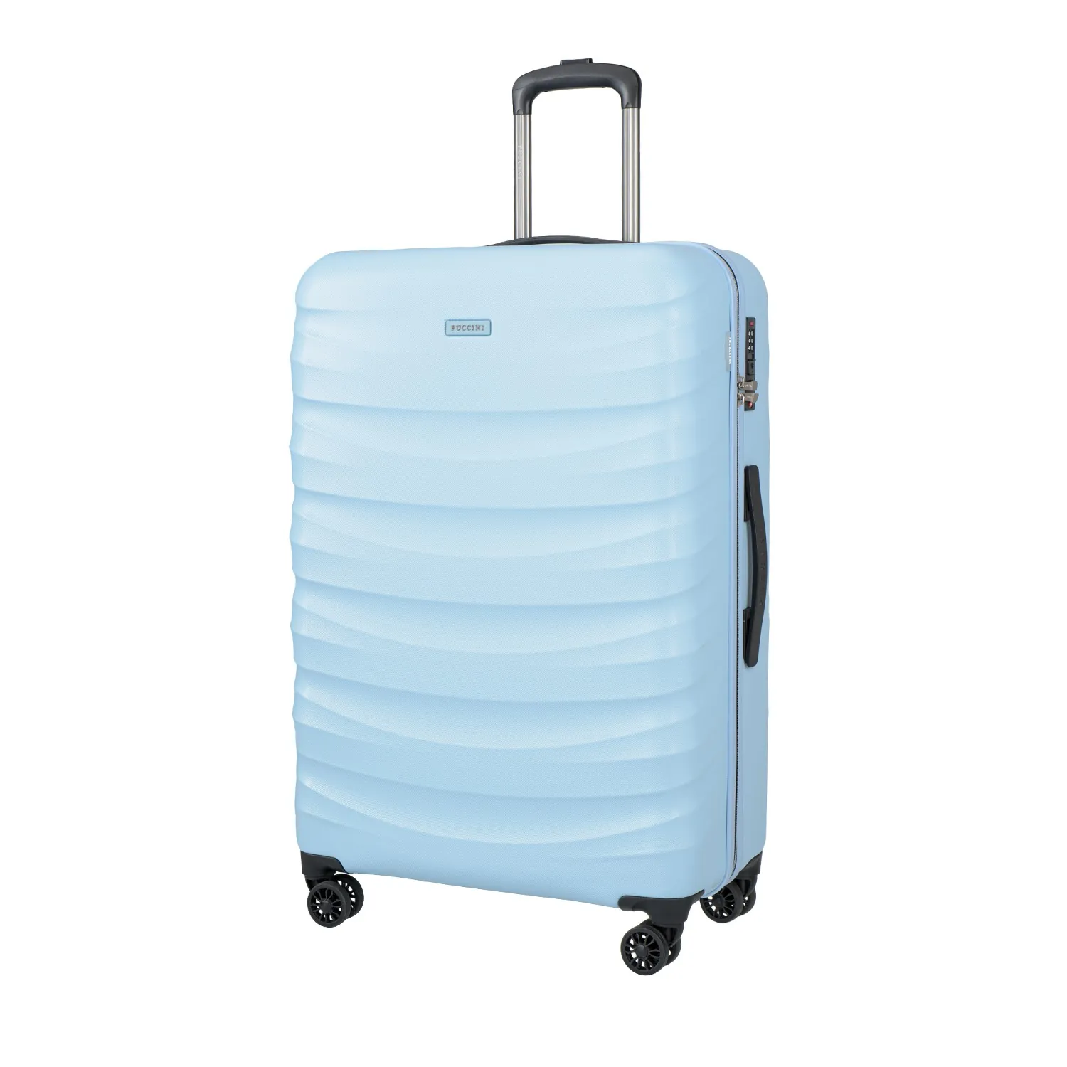Puccini PC032A7B gaiši zils liels koferis — Polükarbonaat, 89L, 4 kg