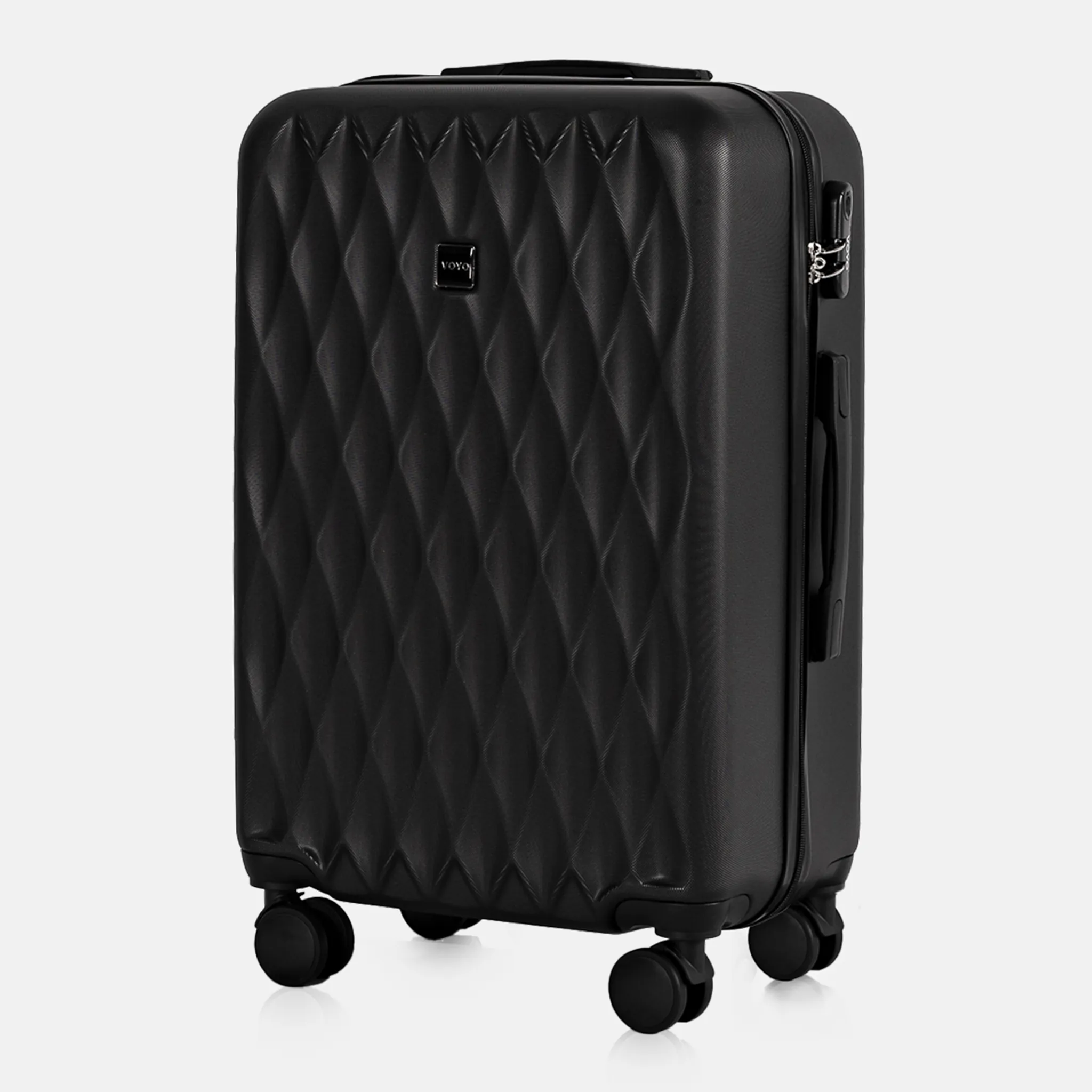 Voyo NV290 melns vidējais koferis — ABS plastmasa, 66L, 3.3 kg