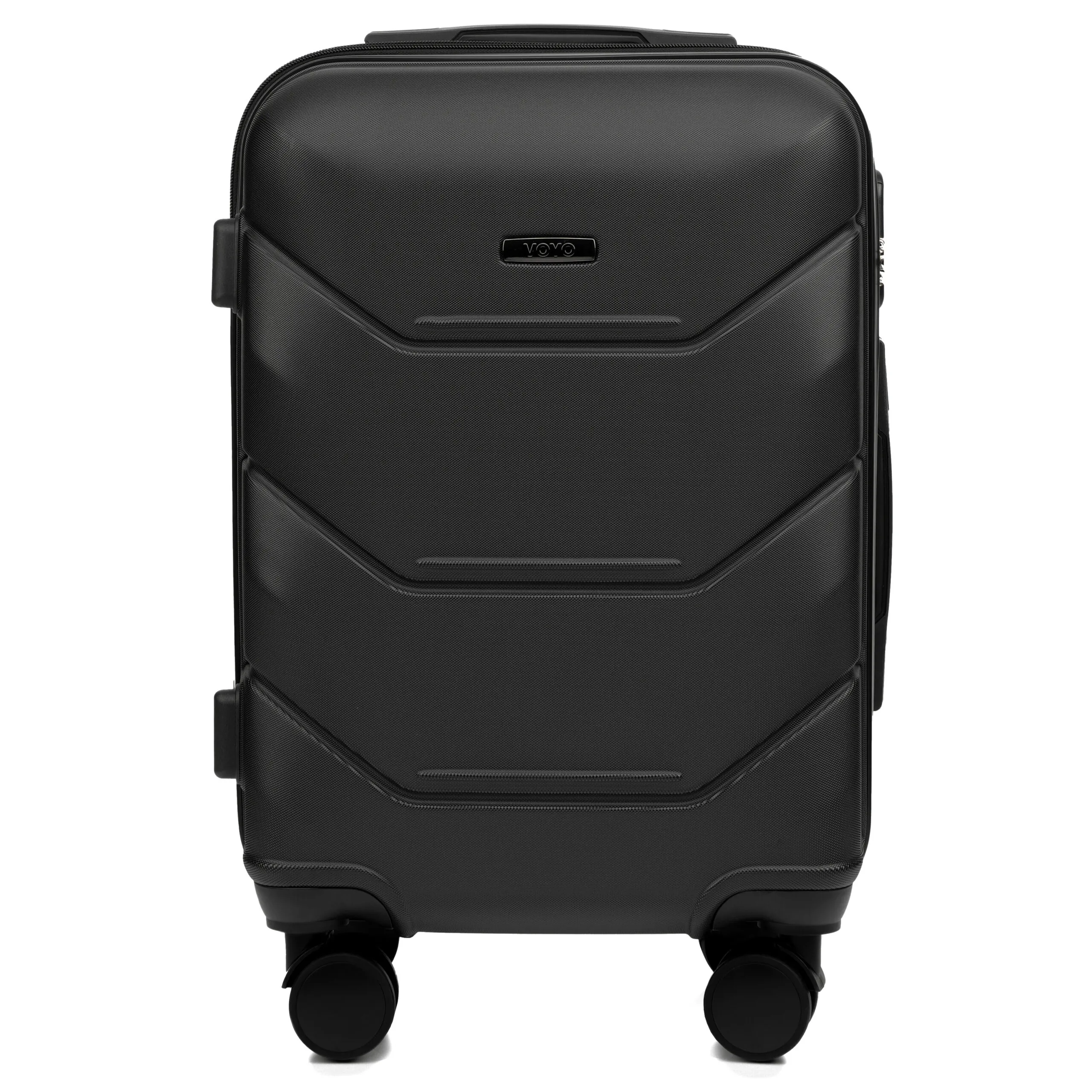 Voyo SK170 melns rokas bagāžas koferis — ABS, 38L, 2.5 kg (no priekšas)