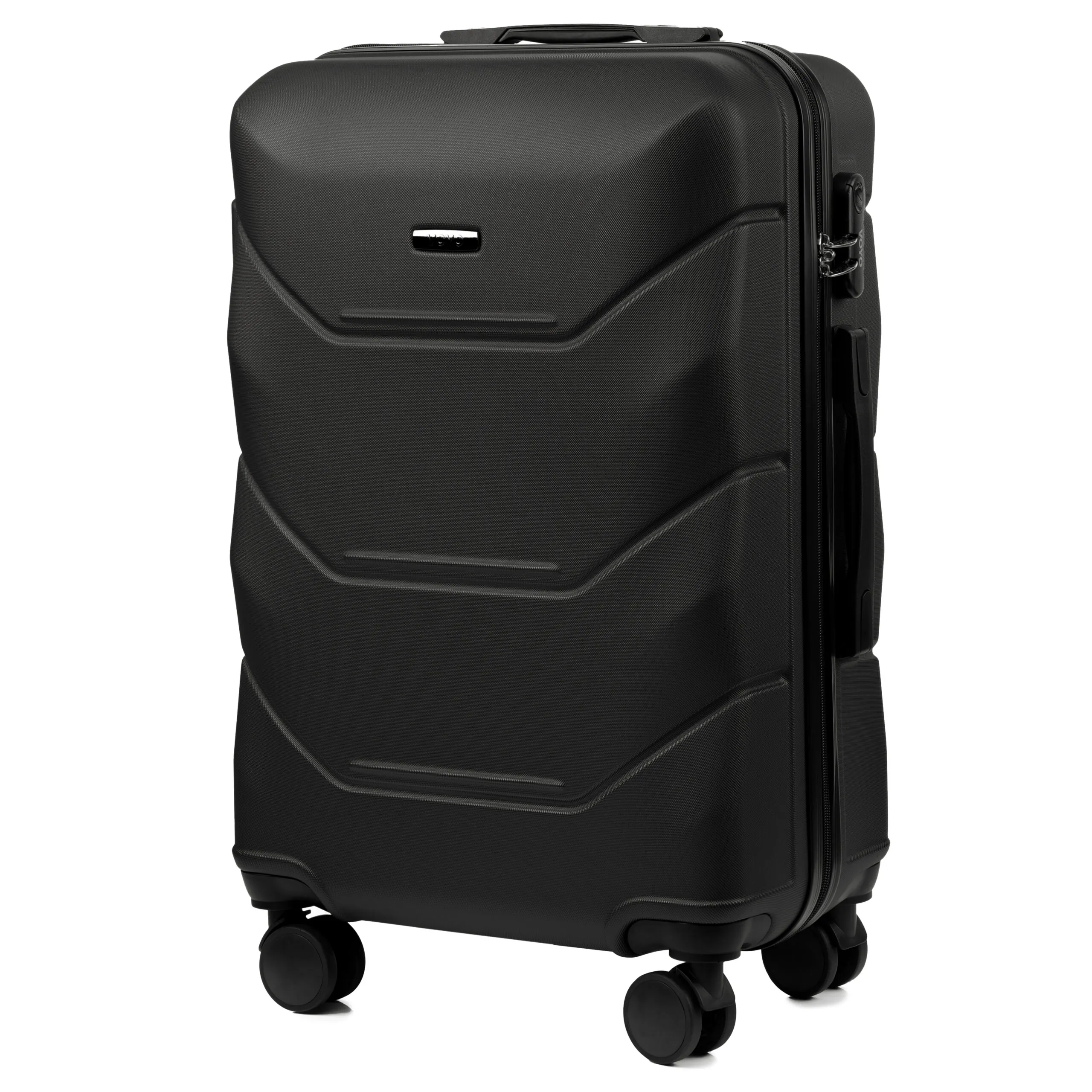 Voyo SK170 melns vidējais koferis — ABS, 63L, 3.2 kg