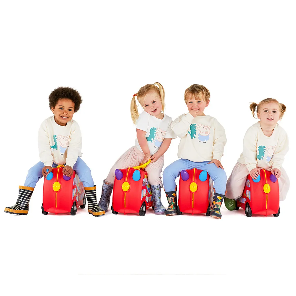 Trunki sarkans bērnu koferis — Polüpropüleen, 18L, 1.7 kg (skats 4)