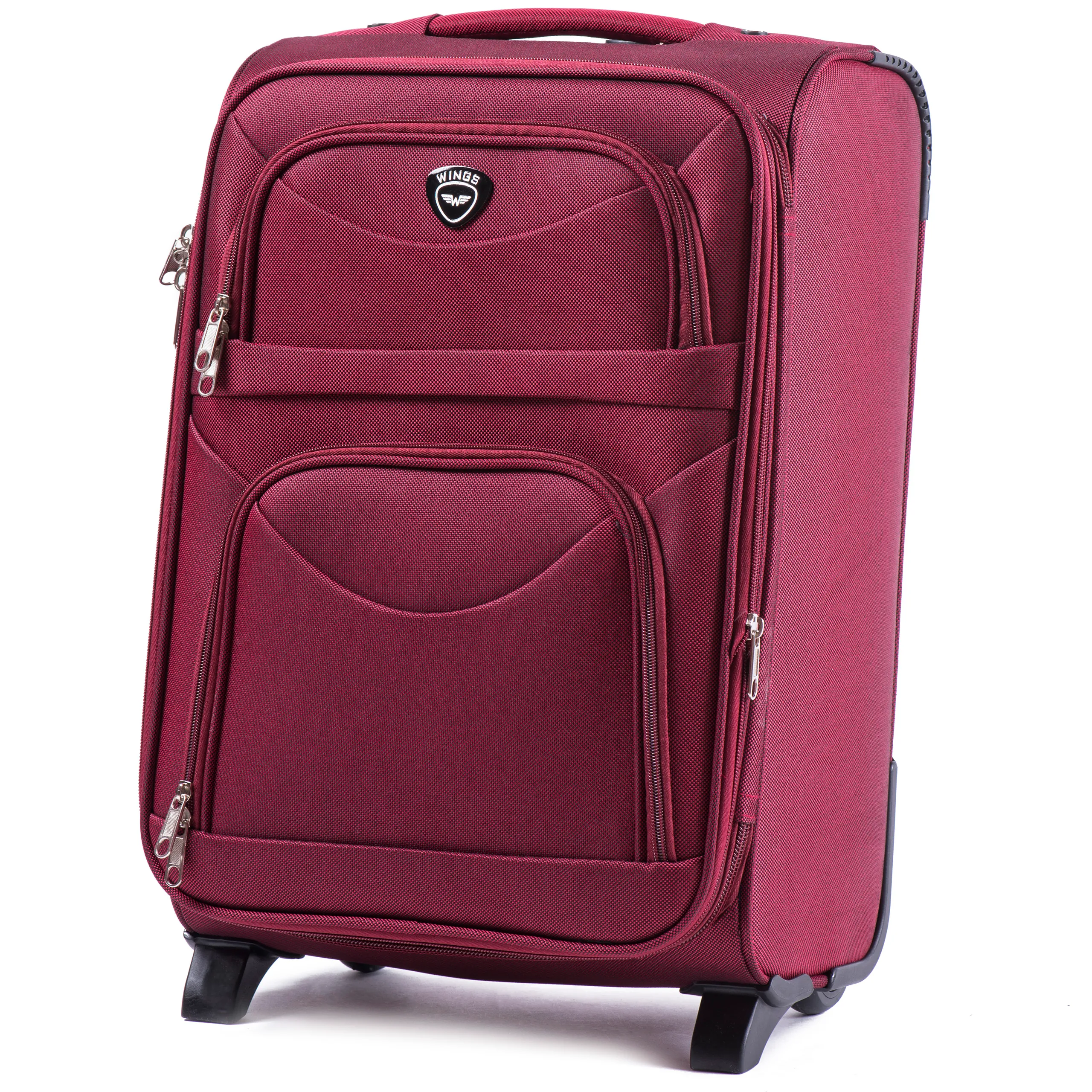 Wings 6802 sarkans rokas bagāžas koferis — Riie, 38L, 2.8 kg