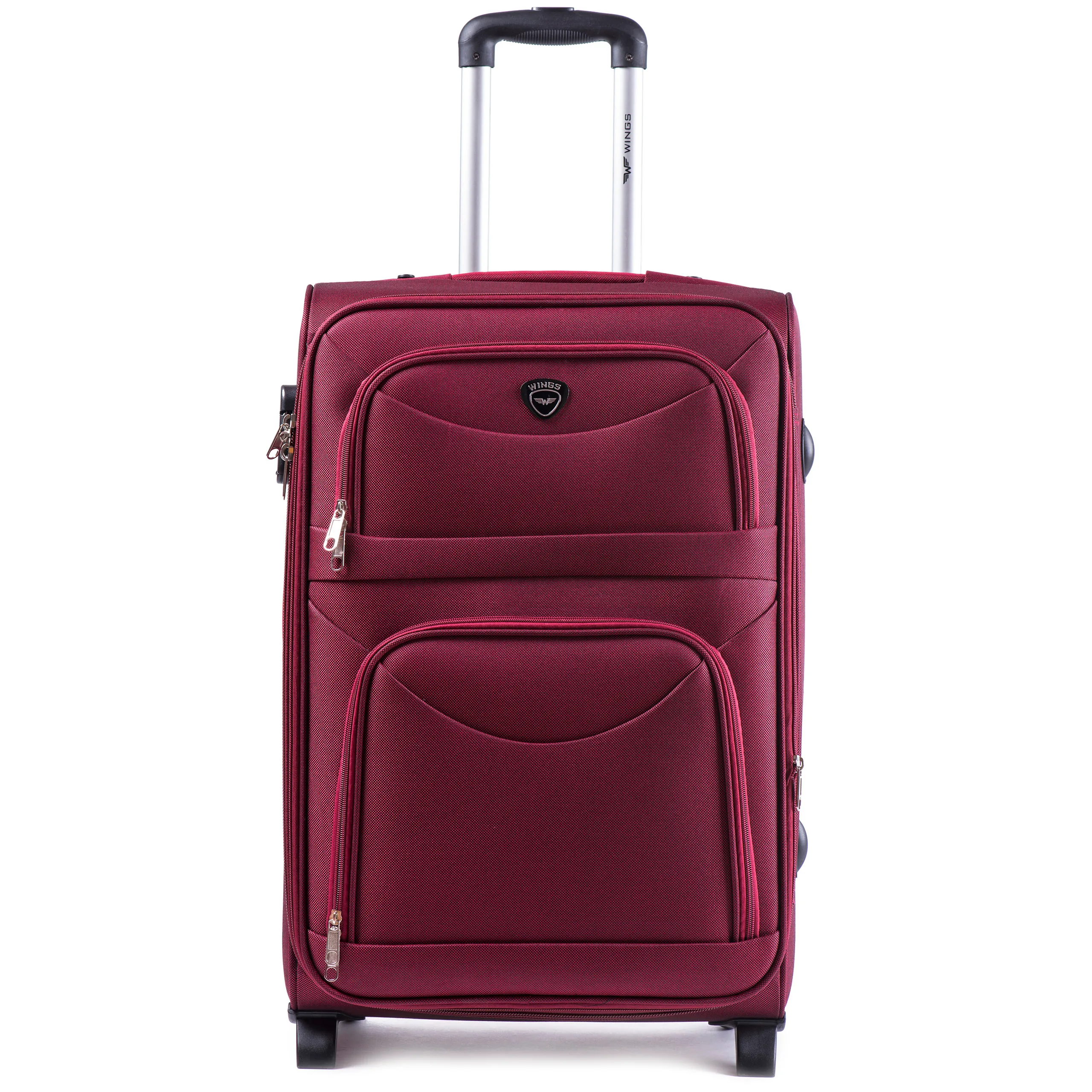 Wings 6802 sarkans vidējais koferis — Riie, 68L, 3.4 kg (skats 2)