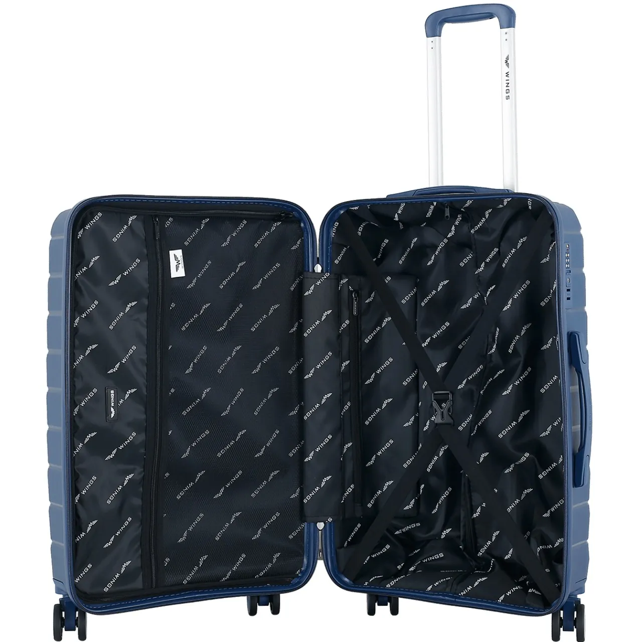 Wings MUR01 sarkans rokas bagāžas koferis — polipropilēns, 40L, 2.4 kg (skats 5)