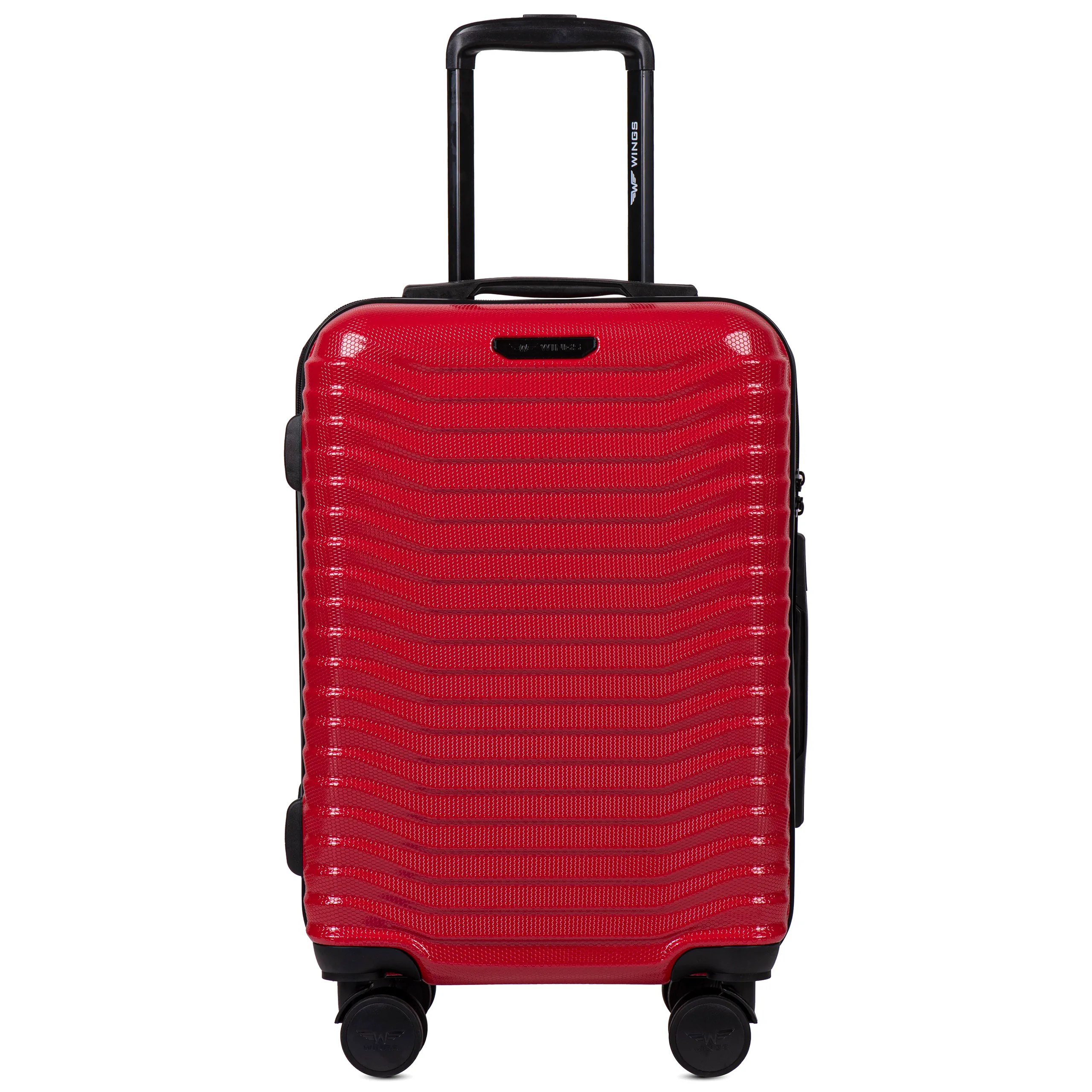 Wings PC140 sarkans rokas bagāžas koferis — Polükarbonaat, 38L, 2.5 kg (skats 2)