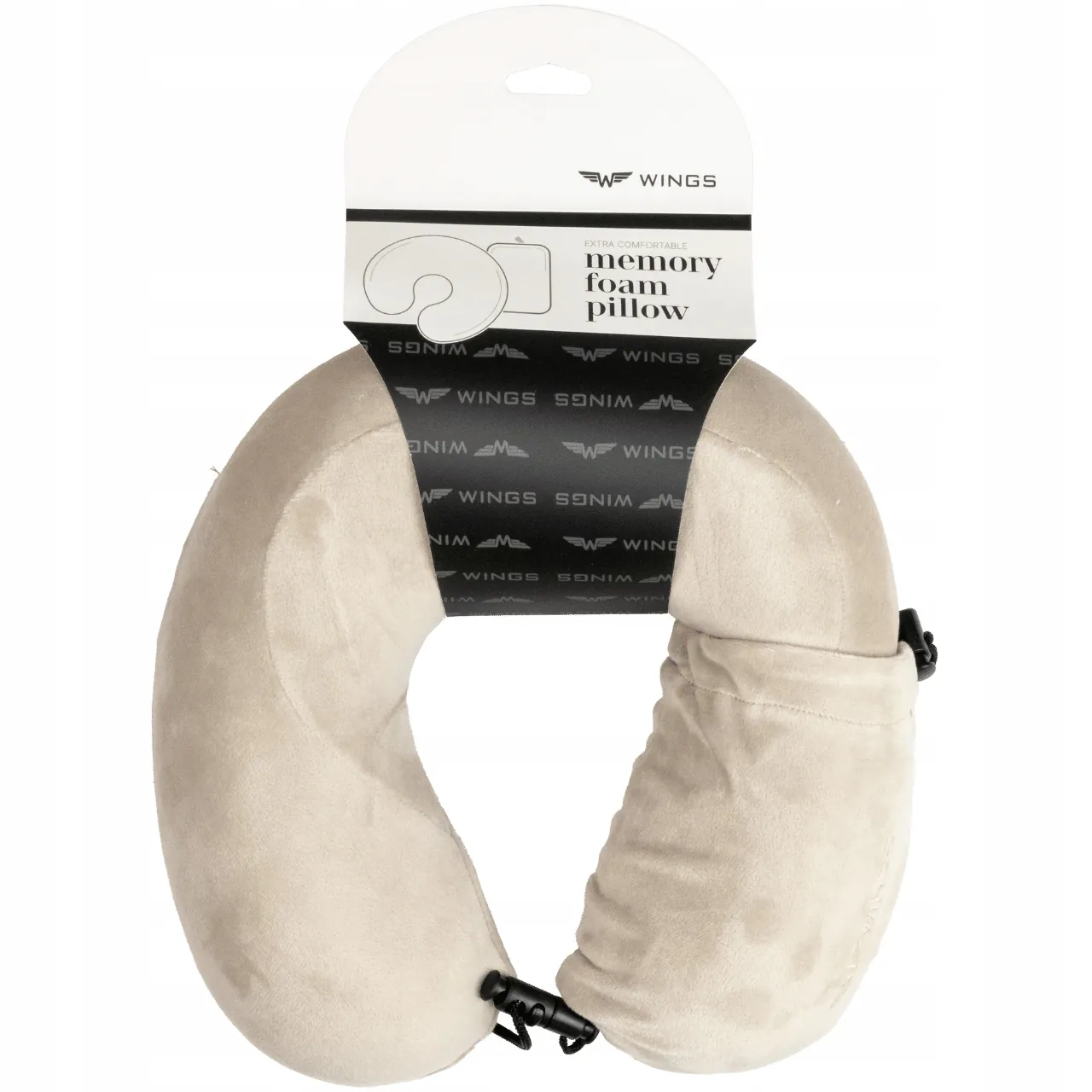 Wings bēšs ceļojumu spilvens — 0.2 kg (skats 4)