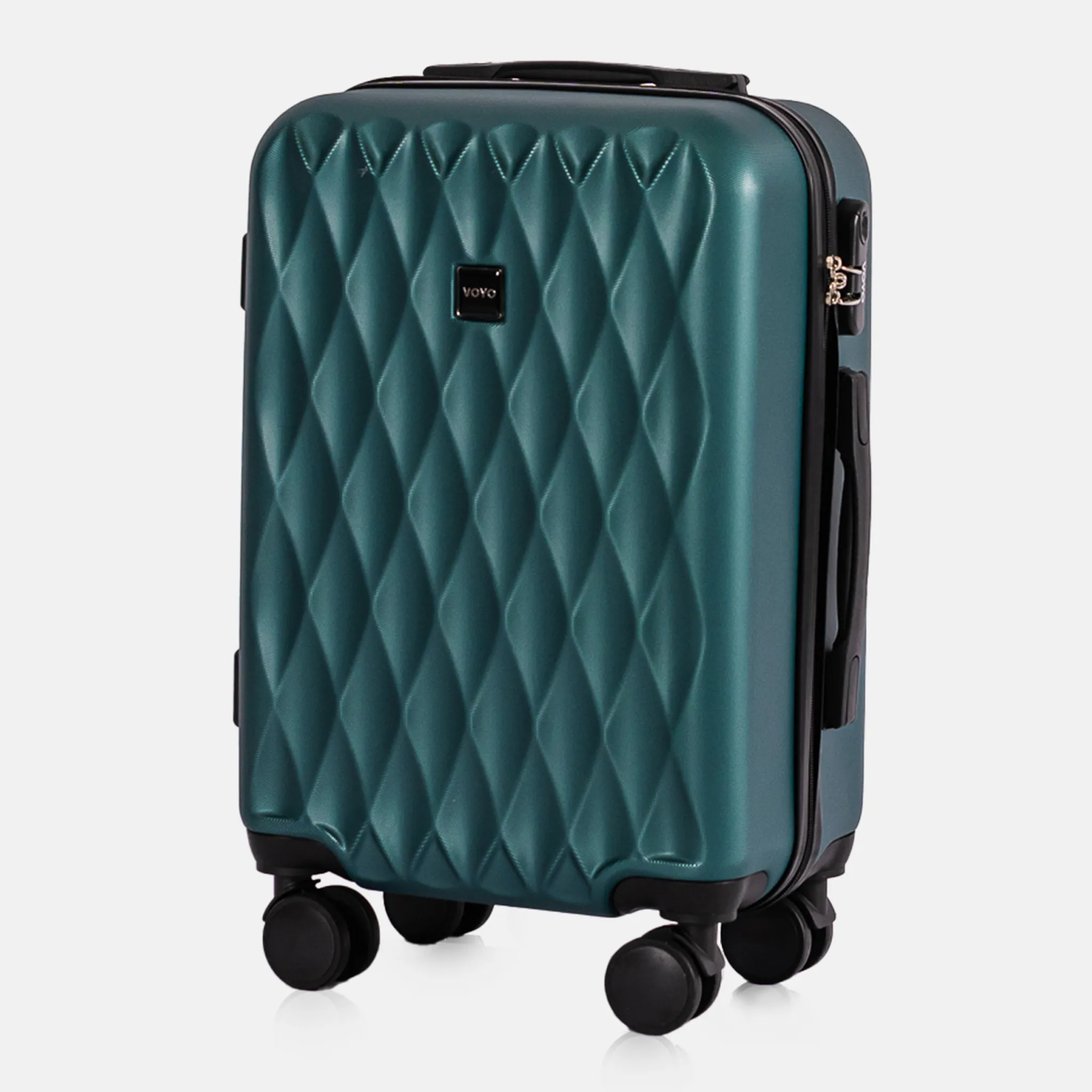 Voyo NV290 zaļš rokas bagāžas koferis — ABS plastmasa, 39L, 2.8 kg