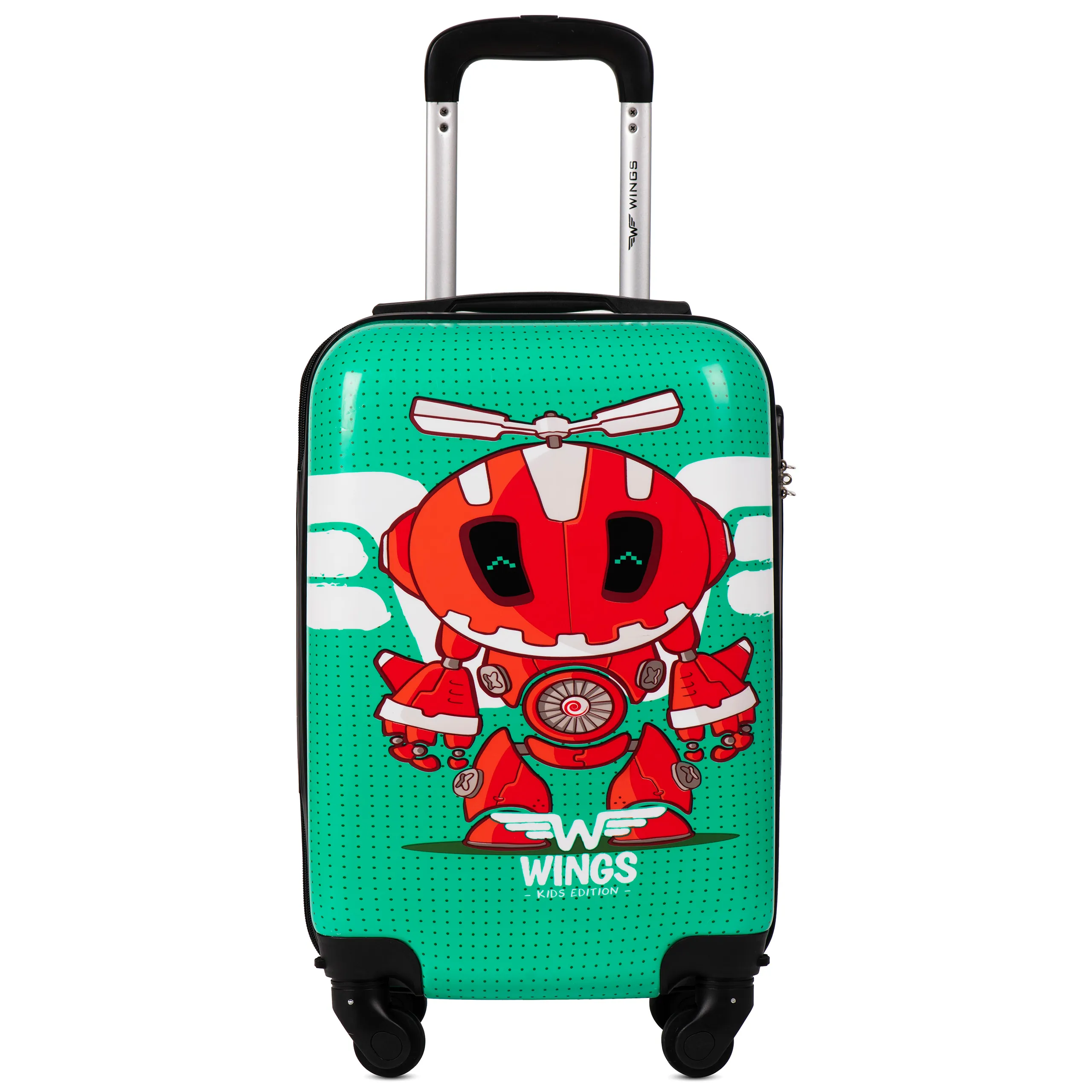 Wings PC-KD01 zaļš mazs koferis — Polükarbonaat, 28L, 2.2 kg (skats 2)