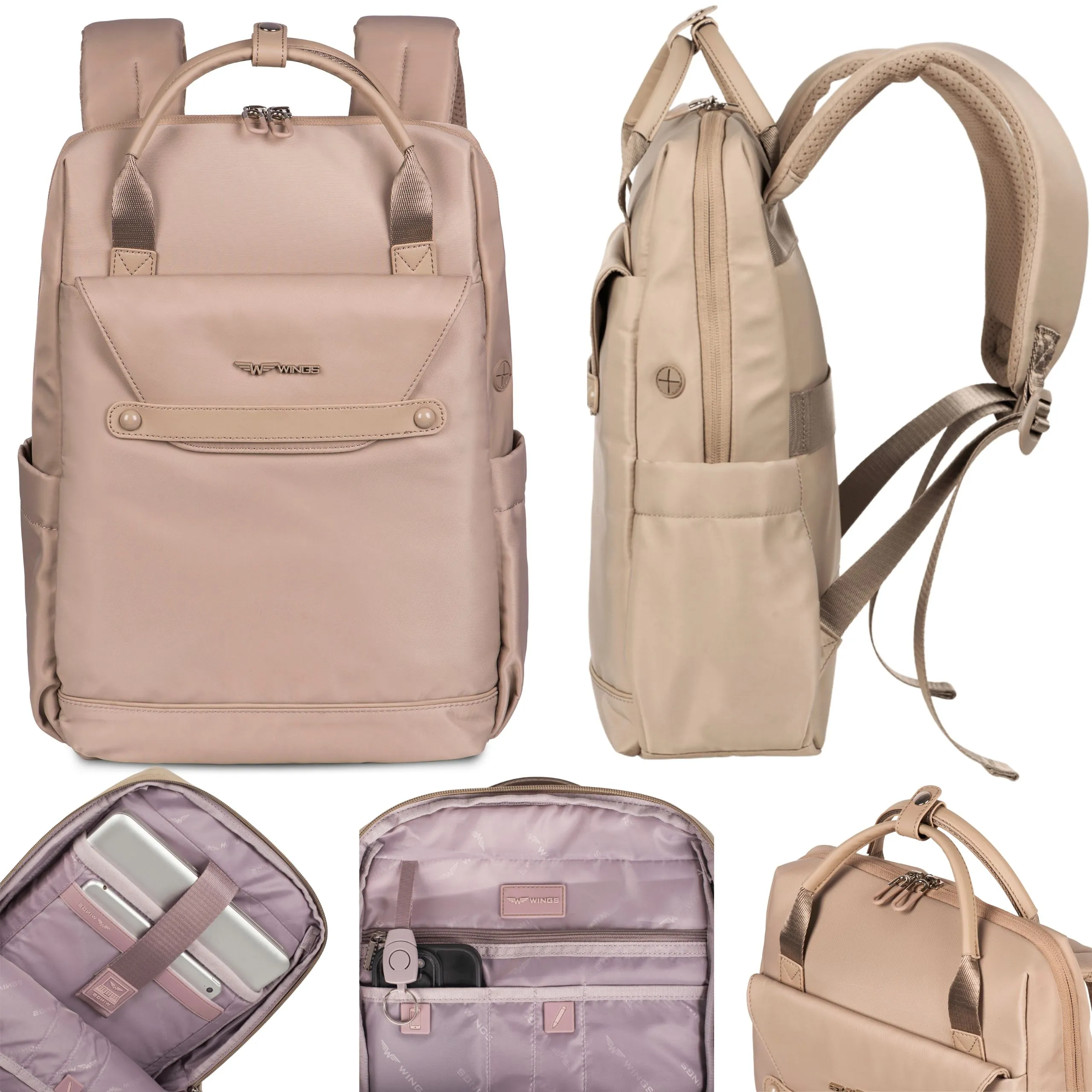 Wings rozā mugursoma — Riie, 0.69 kg (skats 8)