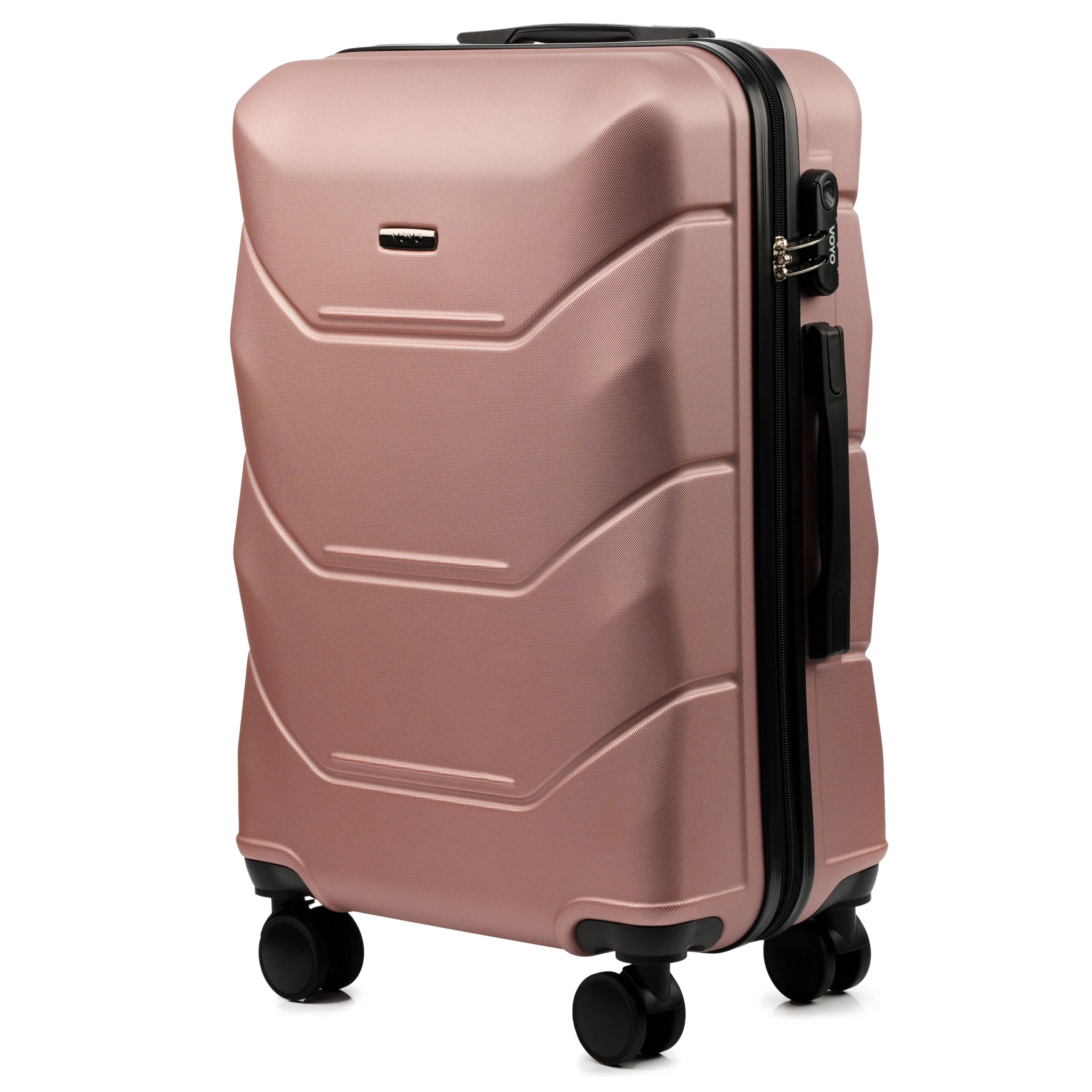 Voyo SK170 rozā zelts vidējais koferis — ABS, 63L, 3.2 kg