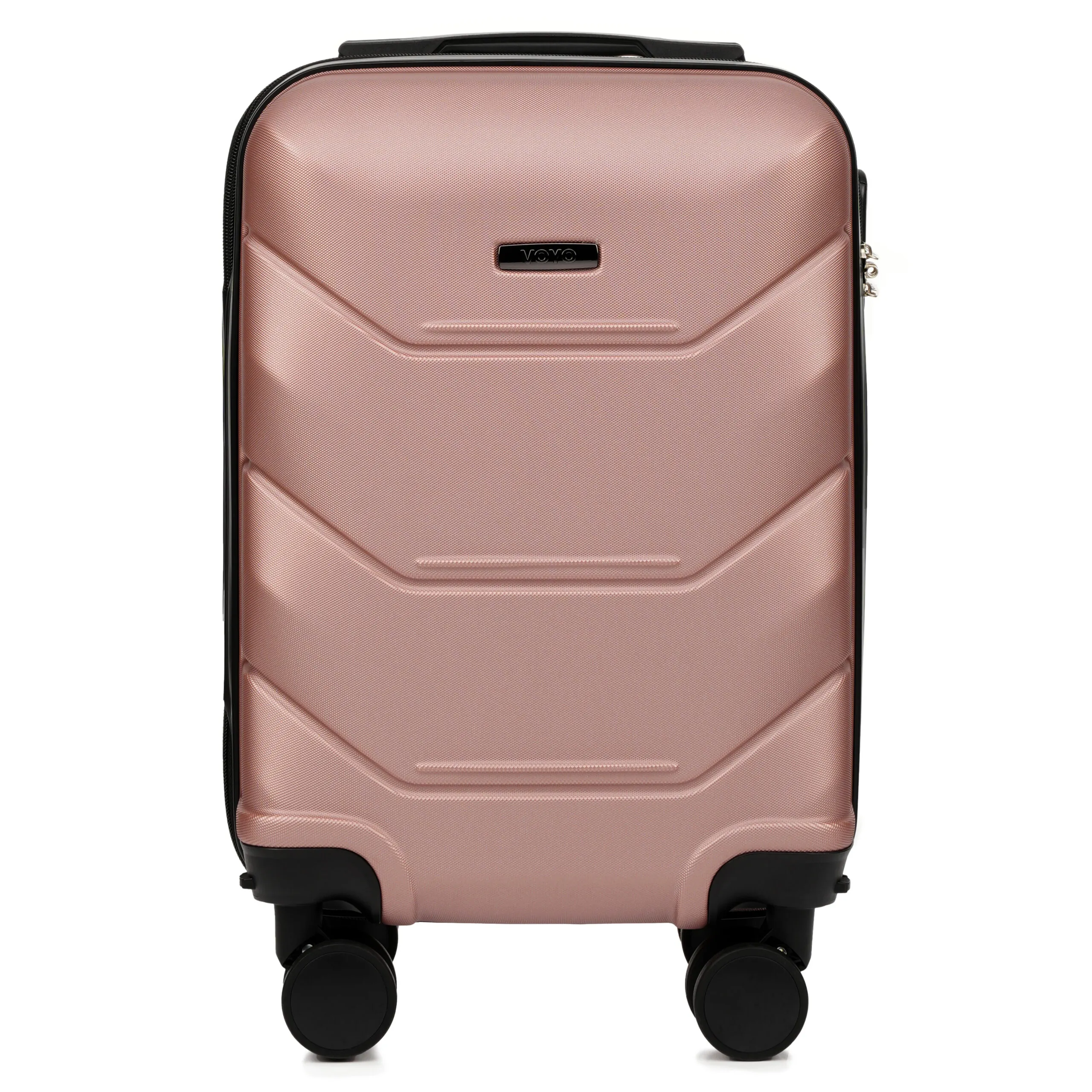 Voyo SK170 rozā zelts mazs koferis — ABS, 26L, 2.3 kg (no priekšas)