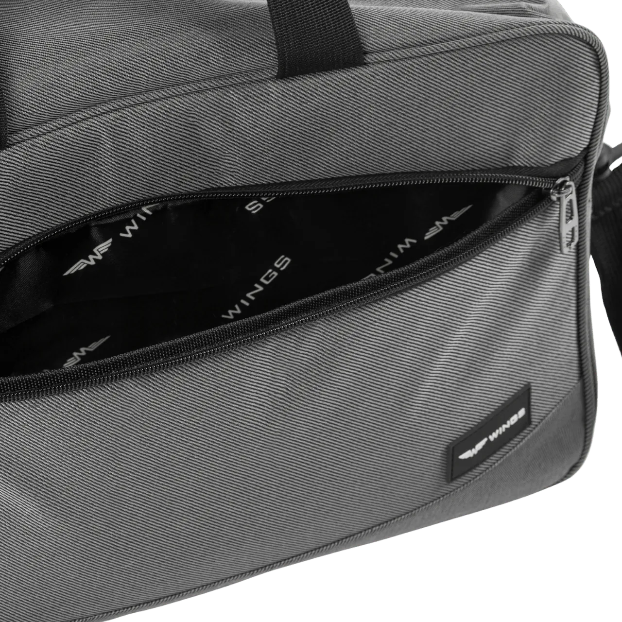 Wings pelēks rokas bagāžas koferis — poliesters, 0.5 kg (skats 5)