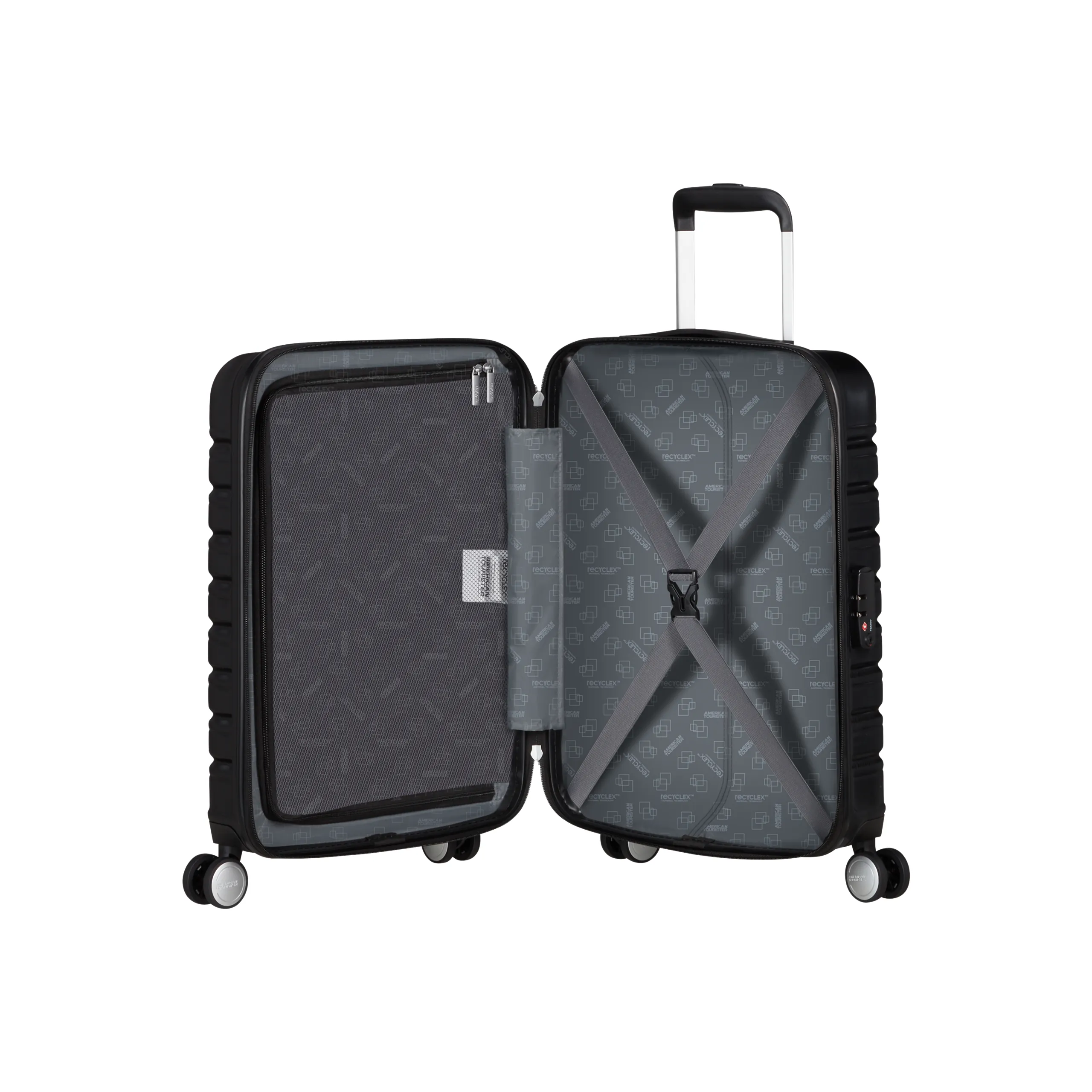 American Tourister melns rokas bagāžas koferis — ABS plastmasa, 32L, 2.6 kg (skats 4)