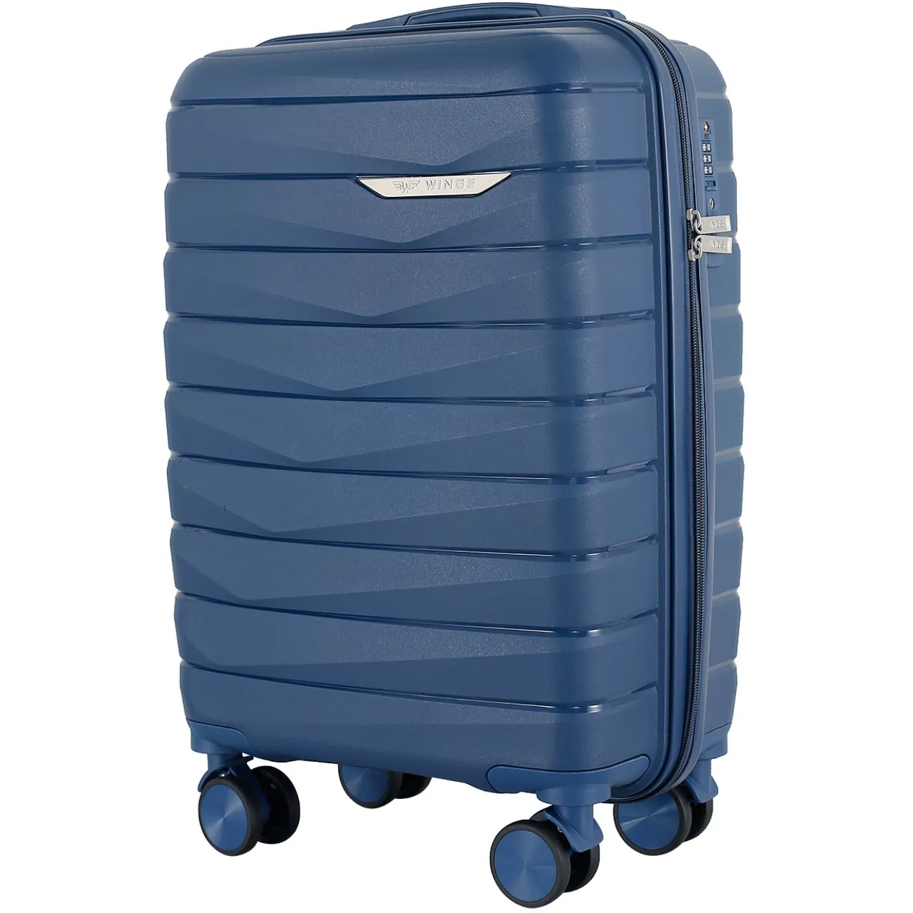 Wings MUR01 zils rokas bagāžas koferis — polipropilēns, 40L, 2.4 kg