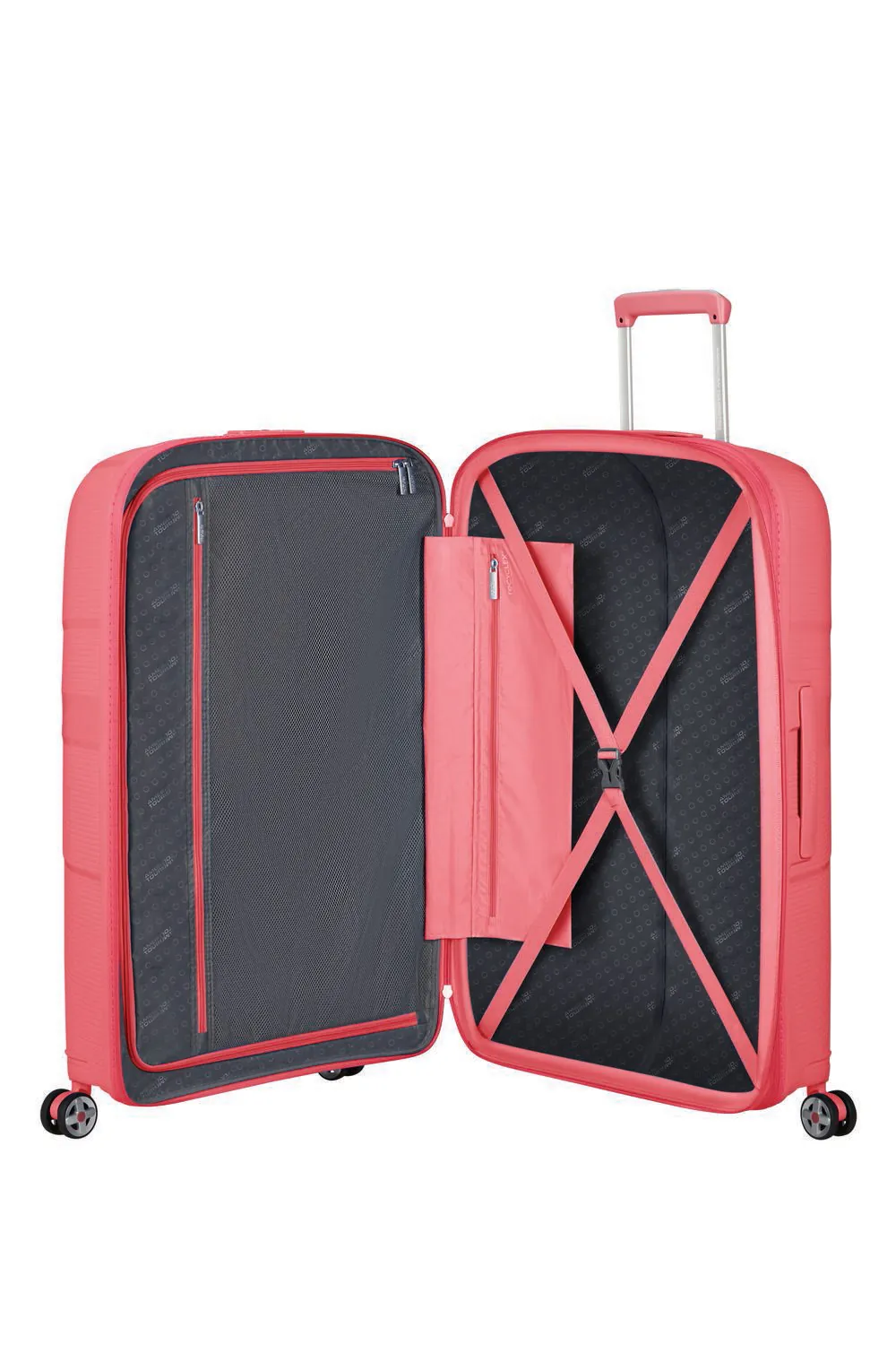 American Tourister rozā liels koferis — Polüpropüleen, 100L, 3.5 kg (skats 4)